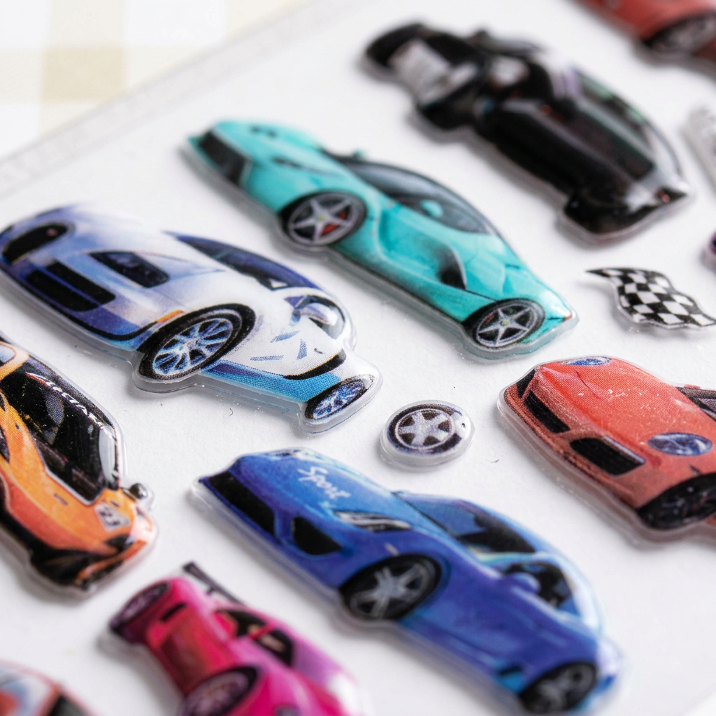 Fun Puffy Stickers Turbo Drive 22pcs 1Pack