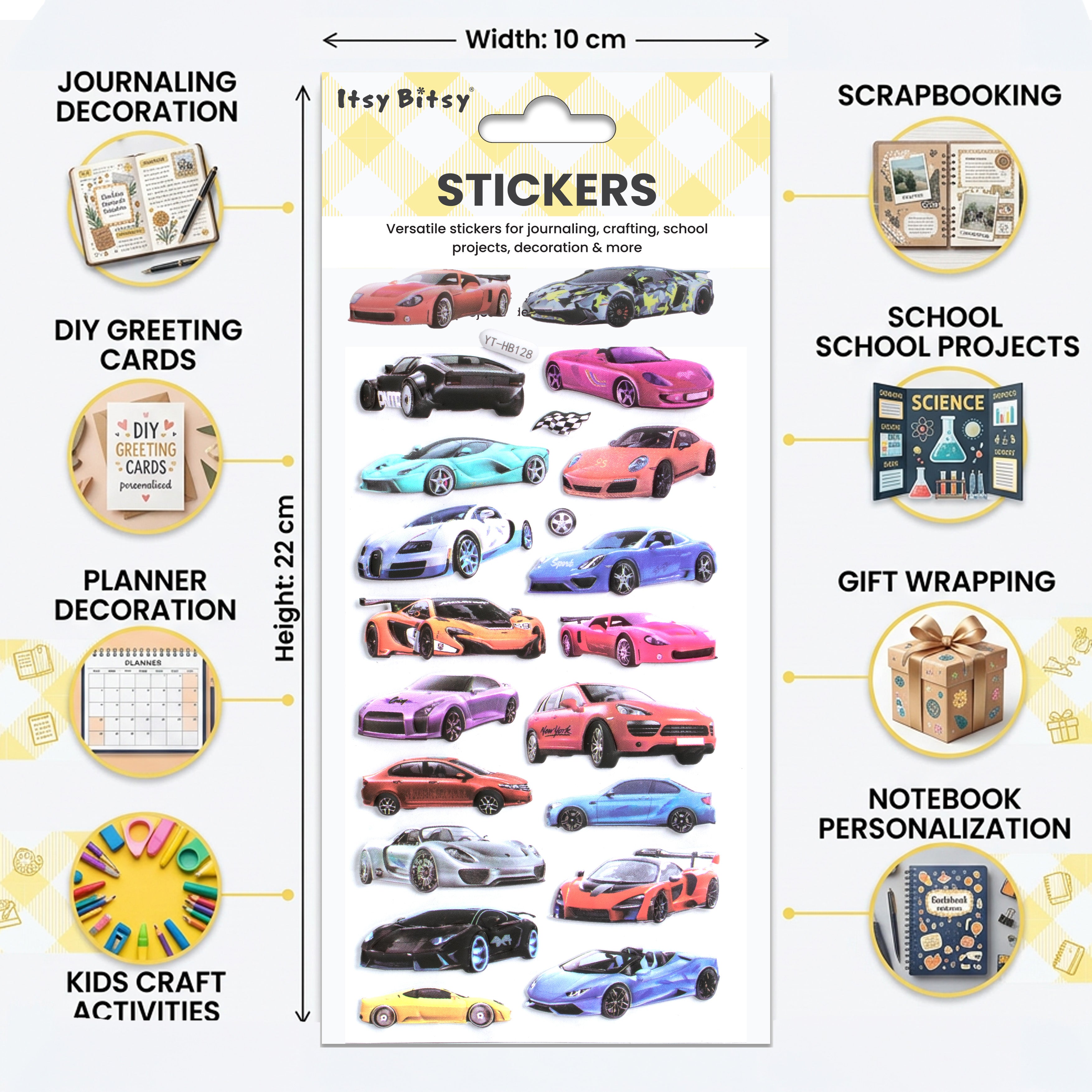 Fun Puffy Stickers Turbo Drive 22pcs 1Pack