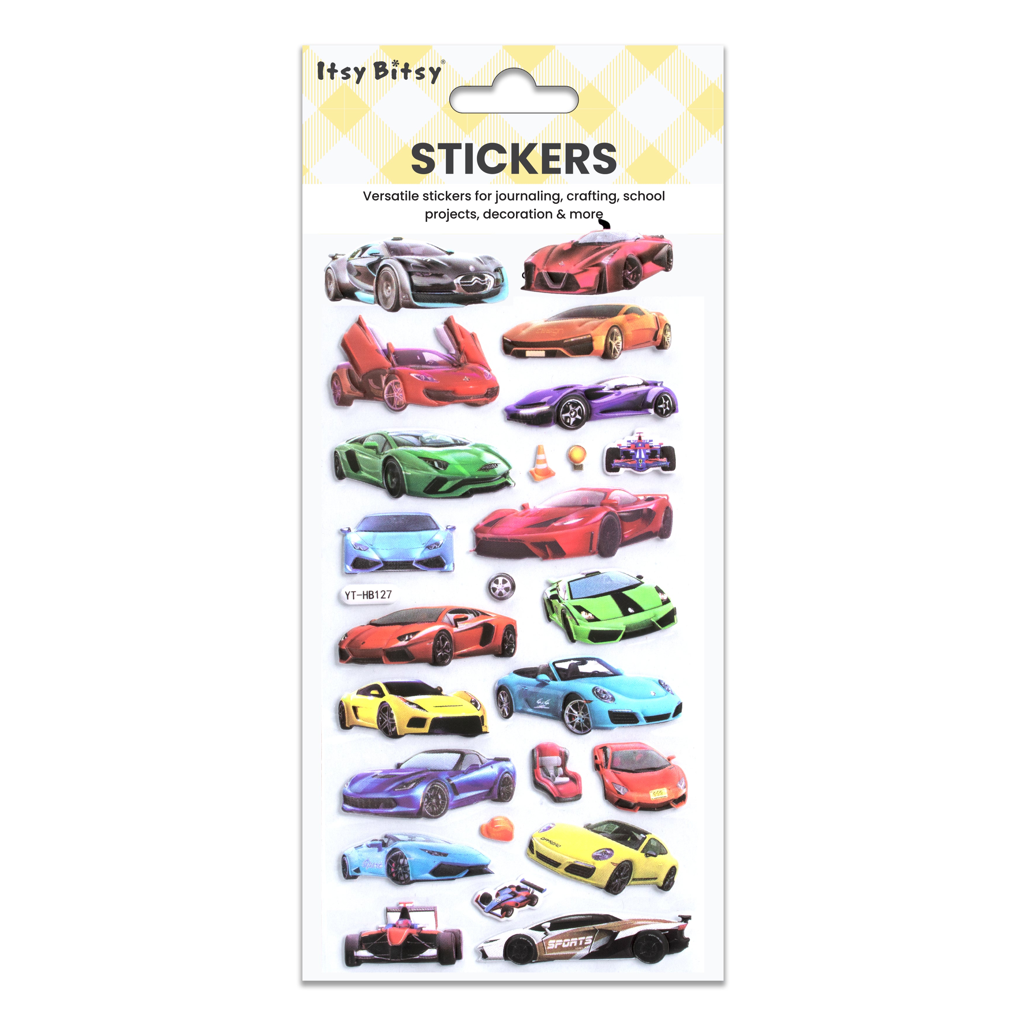 Fun Puffy Stickers Car Collection 26pcs 1Pack