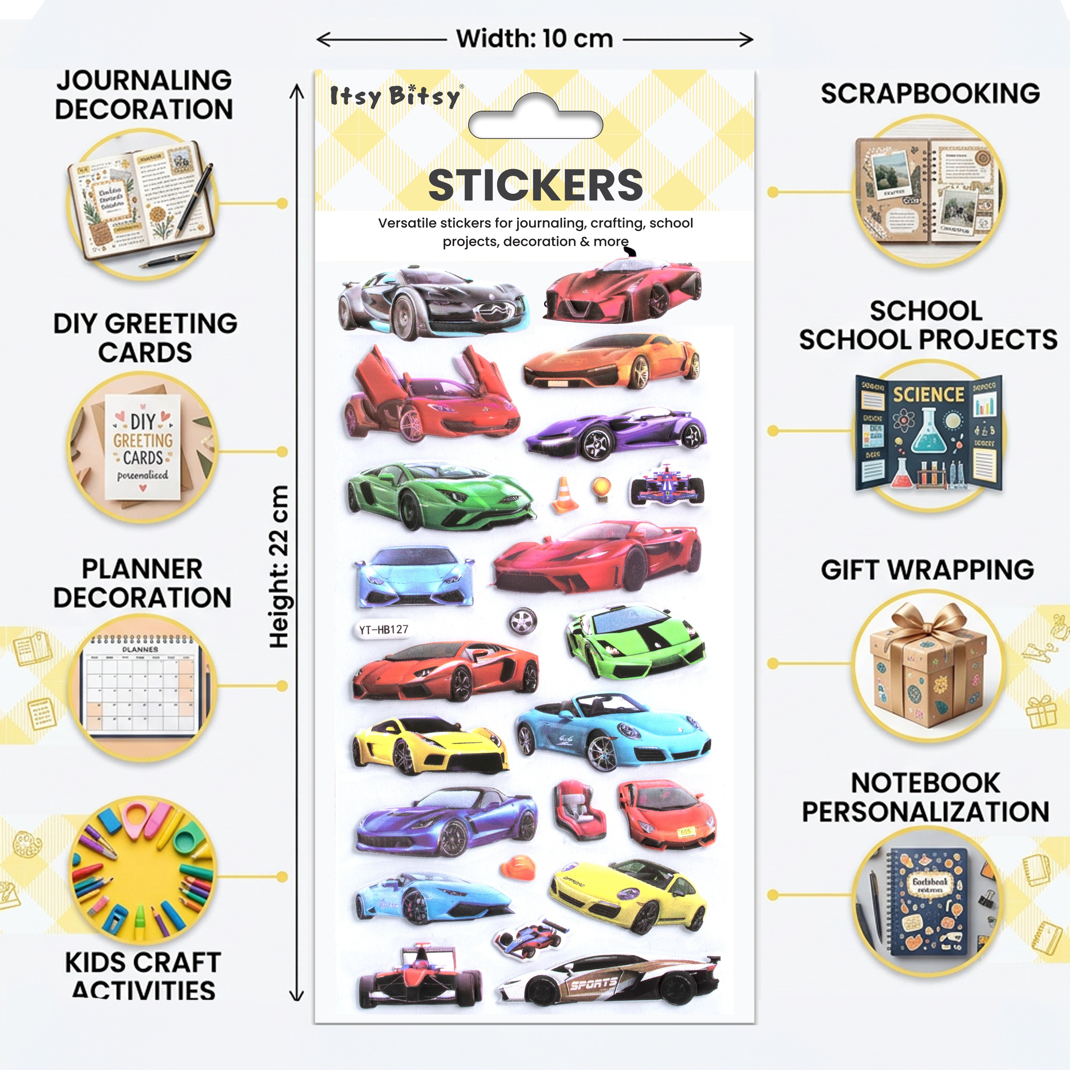 Fun Puffy Stickers Speed Up 27pcs 1Pack