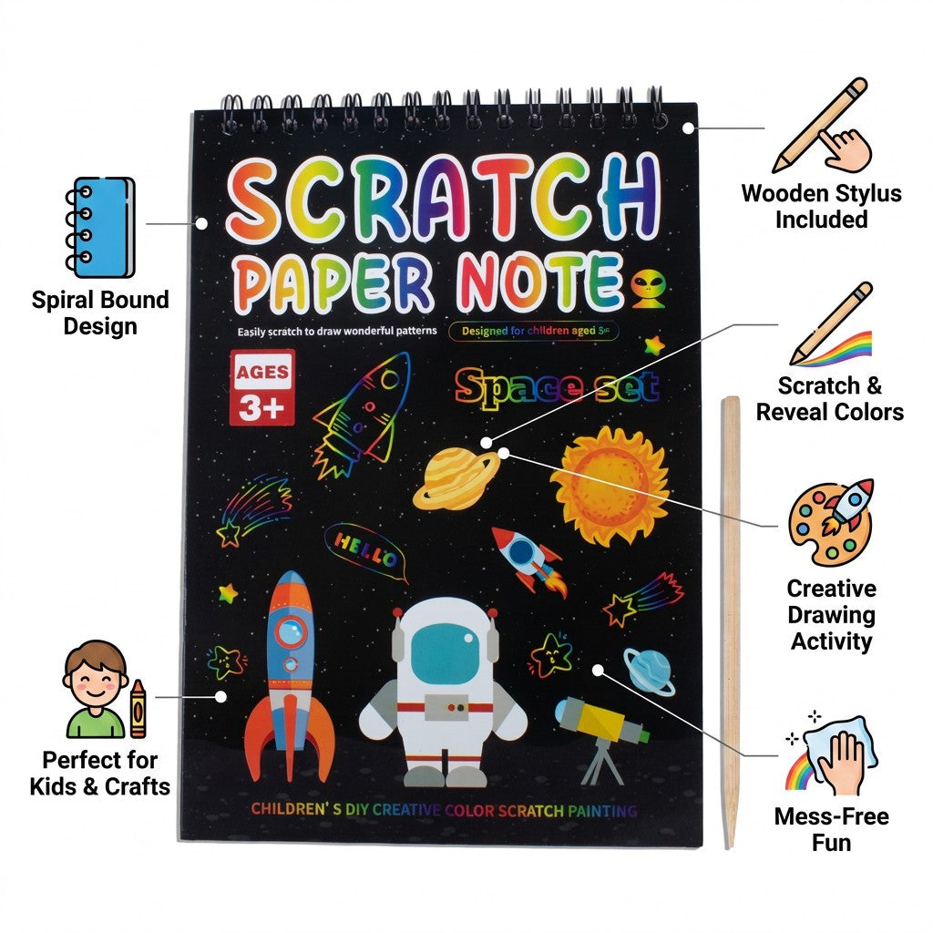 Scratch Paper Note Hello Dino 14 x 20cm 10sheets 1Book