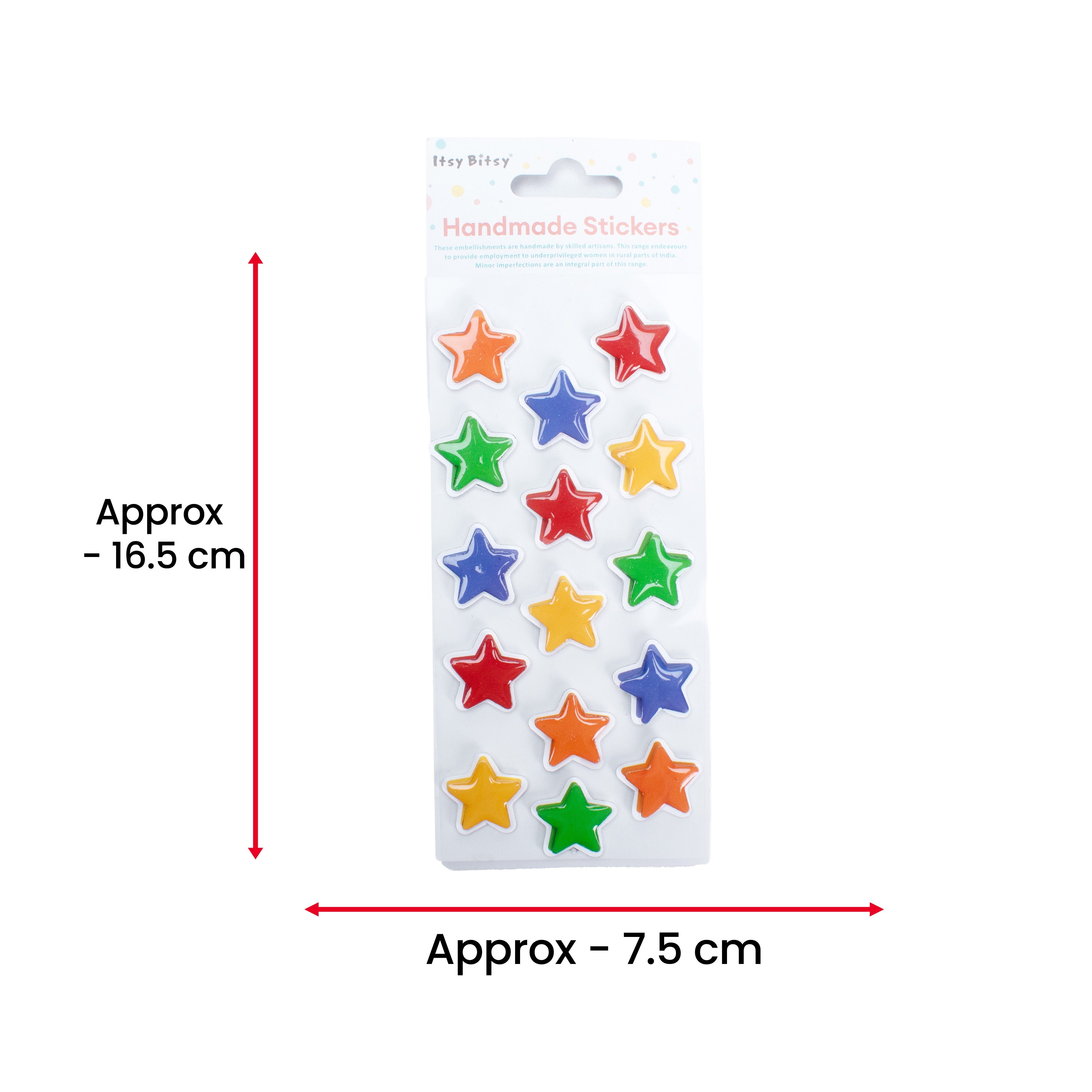 Self Adhesive Resin Handmade Sticker Bright Stars 15pc