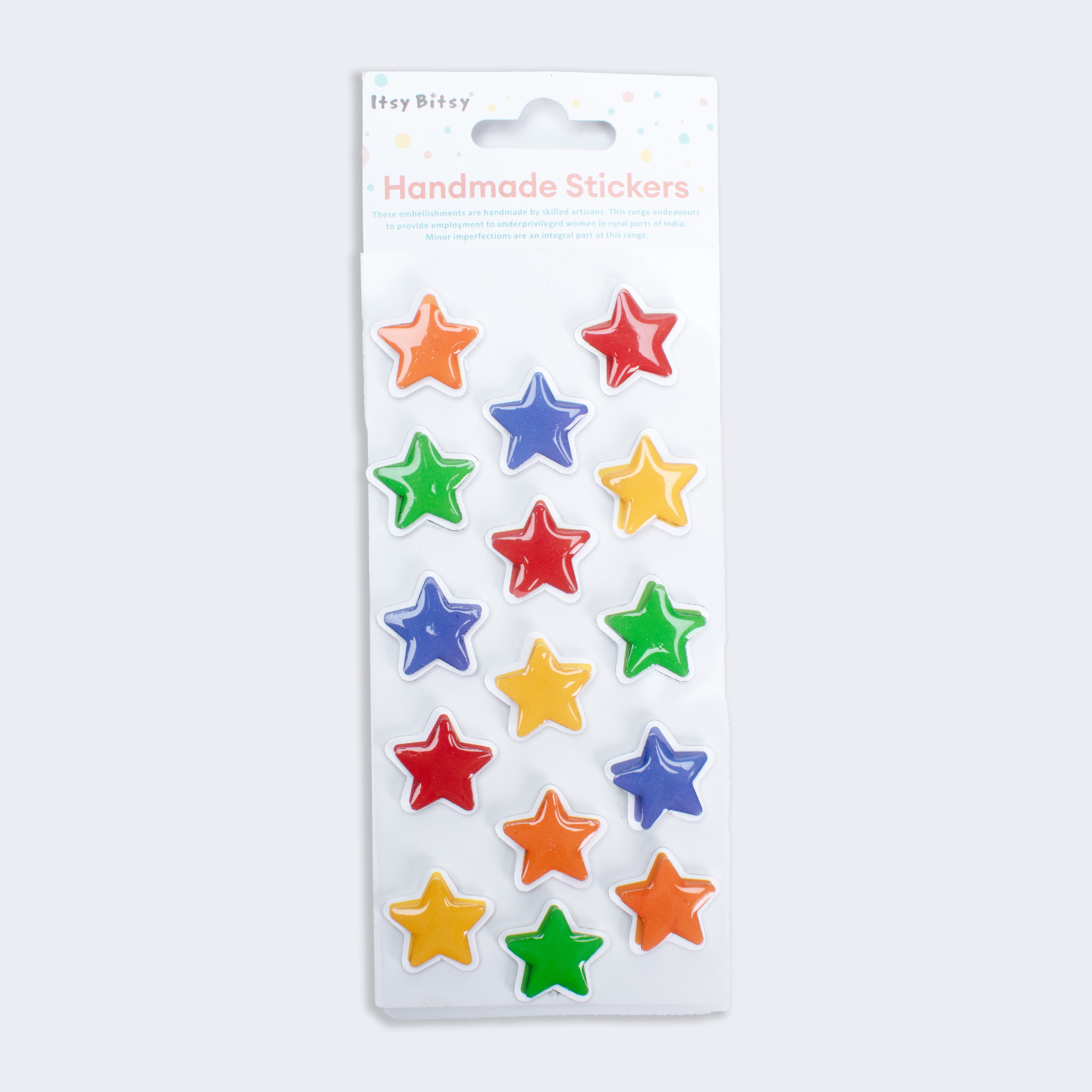Self Adhesive Resin Handmade Sticker Bright Stars 15pc