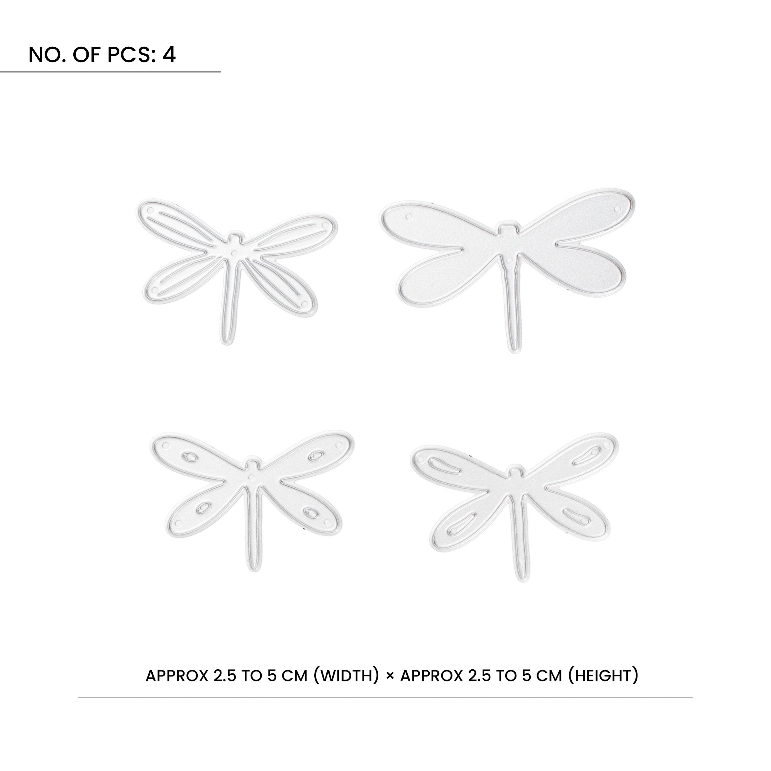 Thin Cut Dies Dragonfly Collection 5 X 2cm 4 X 2.3 4pc