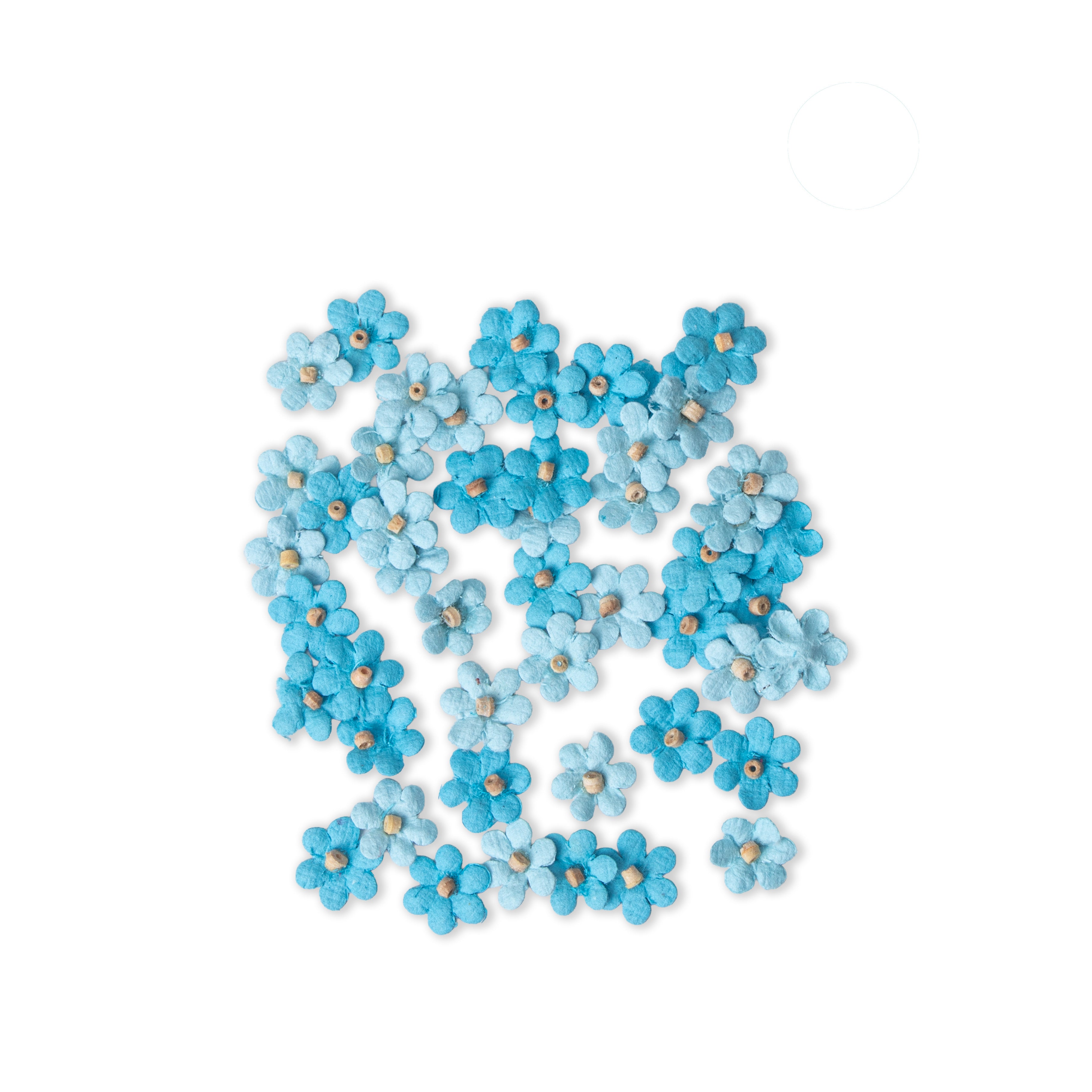 Handmade Flowers Esme Crystal Blue 50pc