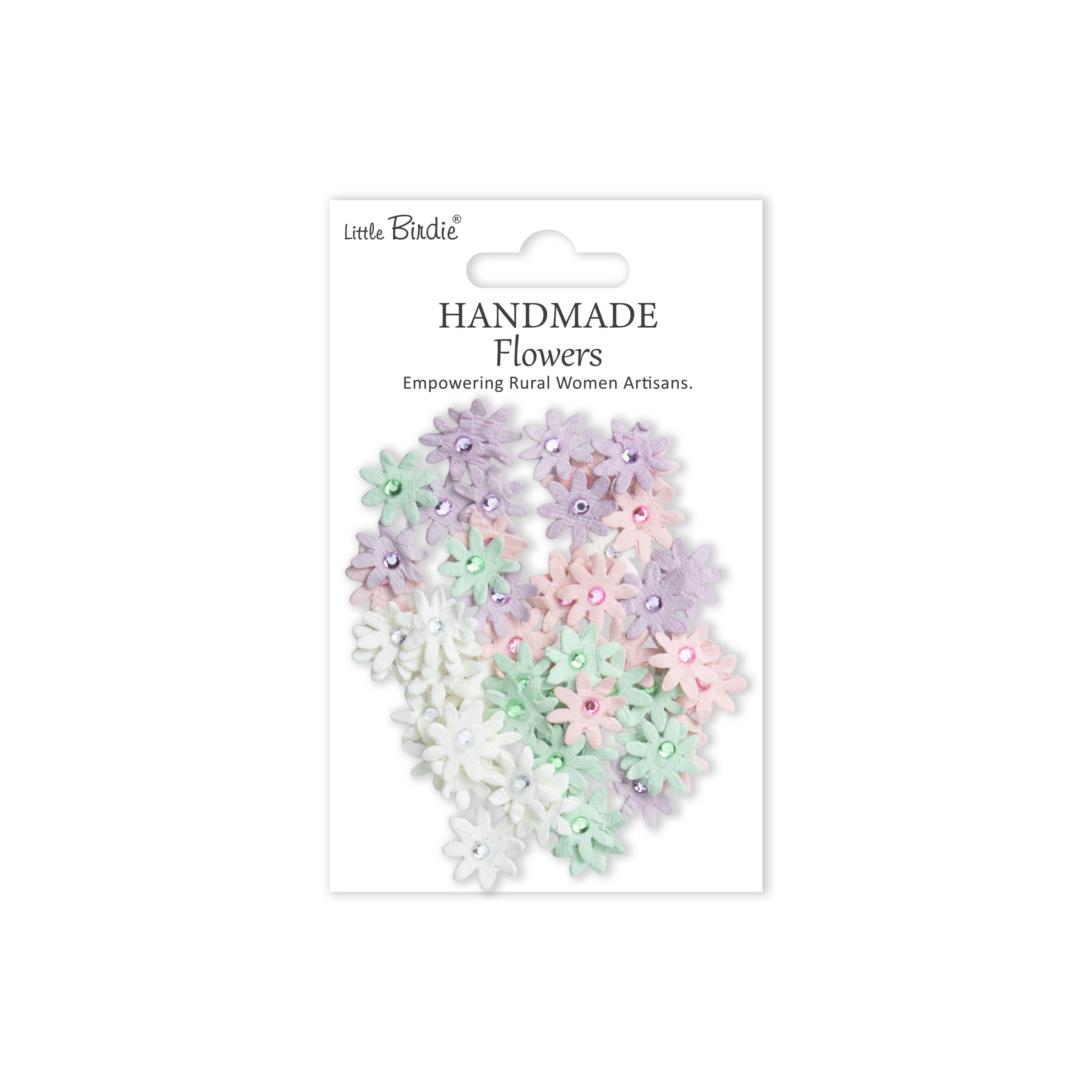 Handmade Flowers Micro Jewelled Floret Fairy Garden 60pc