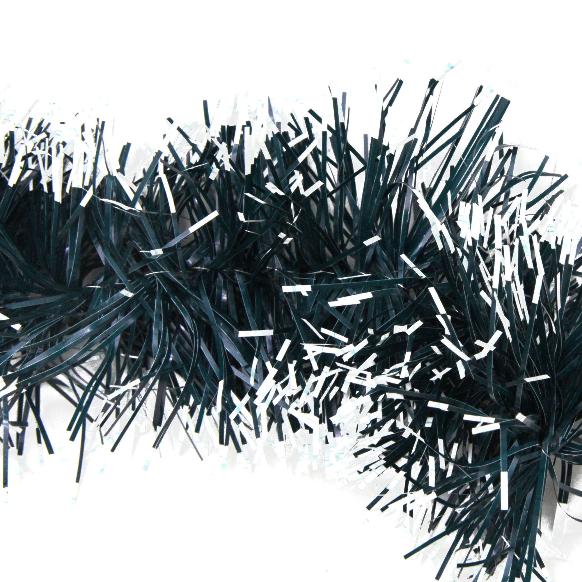 Decoration Tinsel Green With White Tip 1.7Mtr