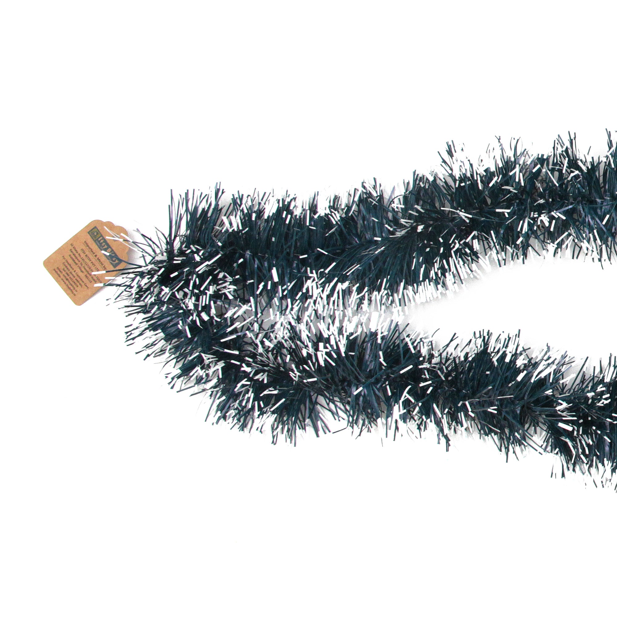 Decoration Tinsel Green With White Tip 1.7Mtr