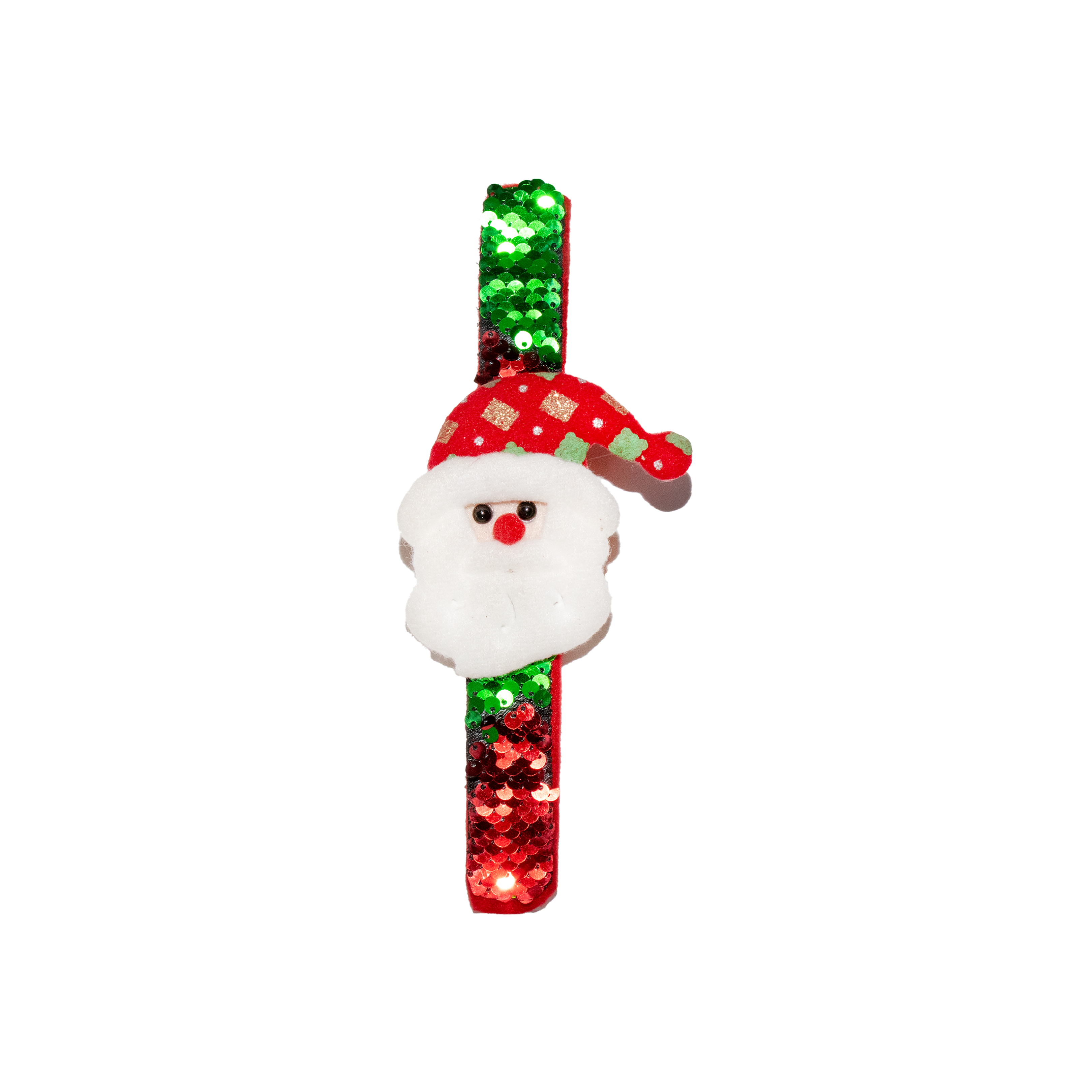 Christmas Wrist Band Reversible Sequins With Santa Asstorted 8.5Inch 1pc