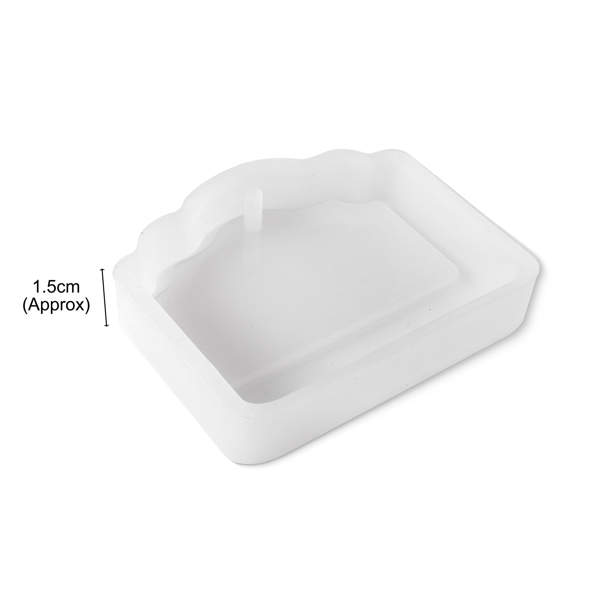 Silicone Mould For Hanging Ornament Scalloped Tag 1pc