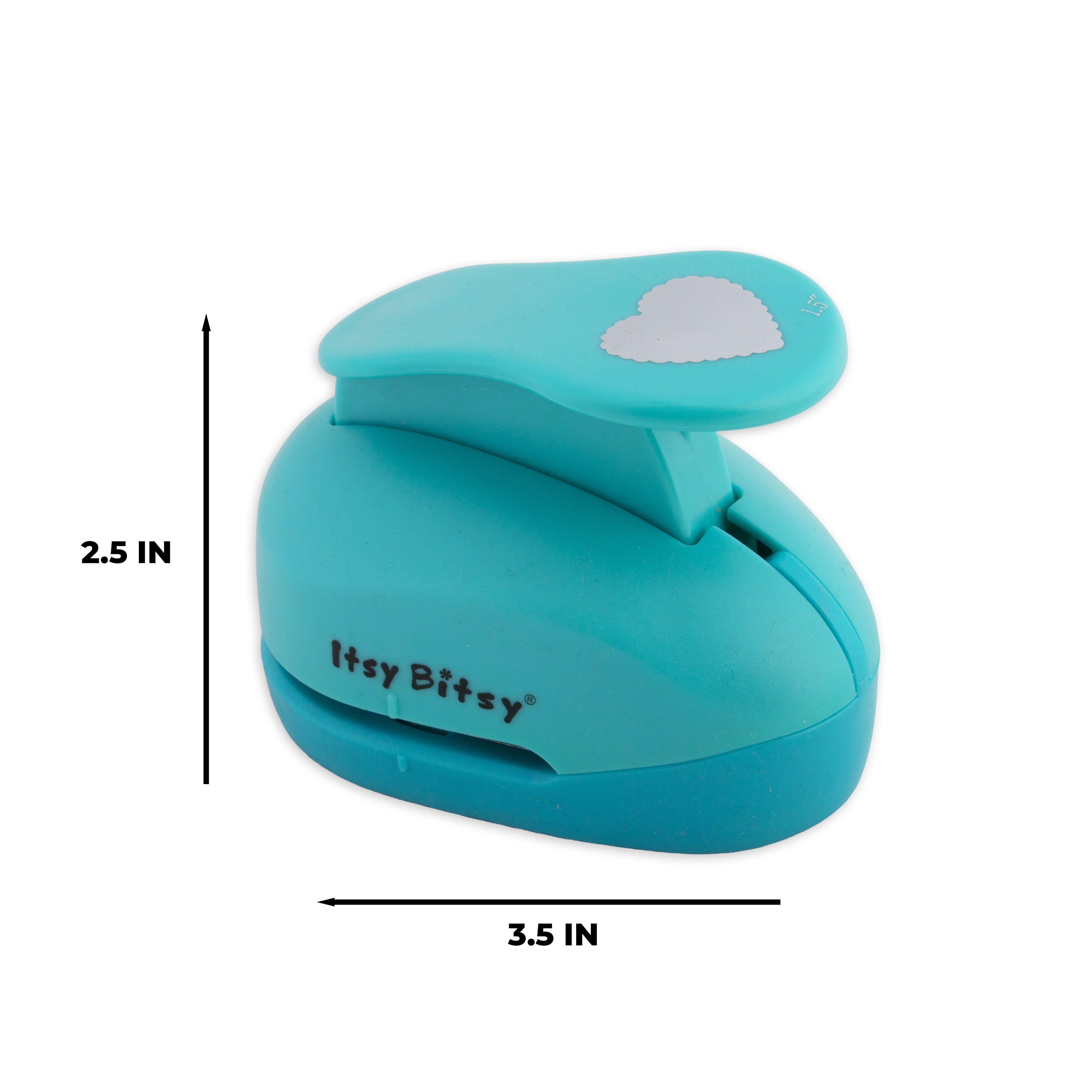 Craft Punch Cutting Size 1.5inch Scalloped Heart 1pc