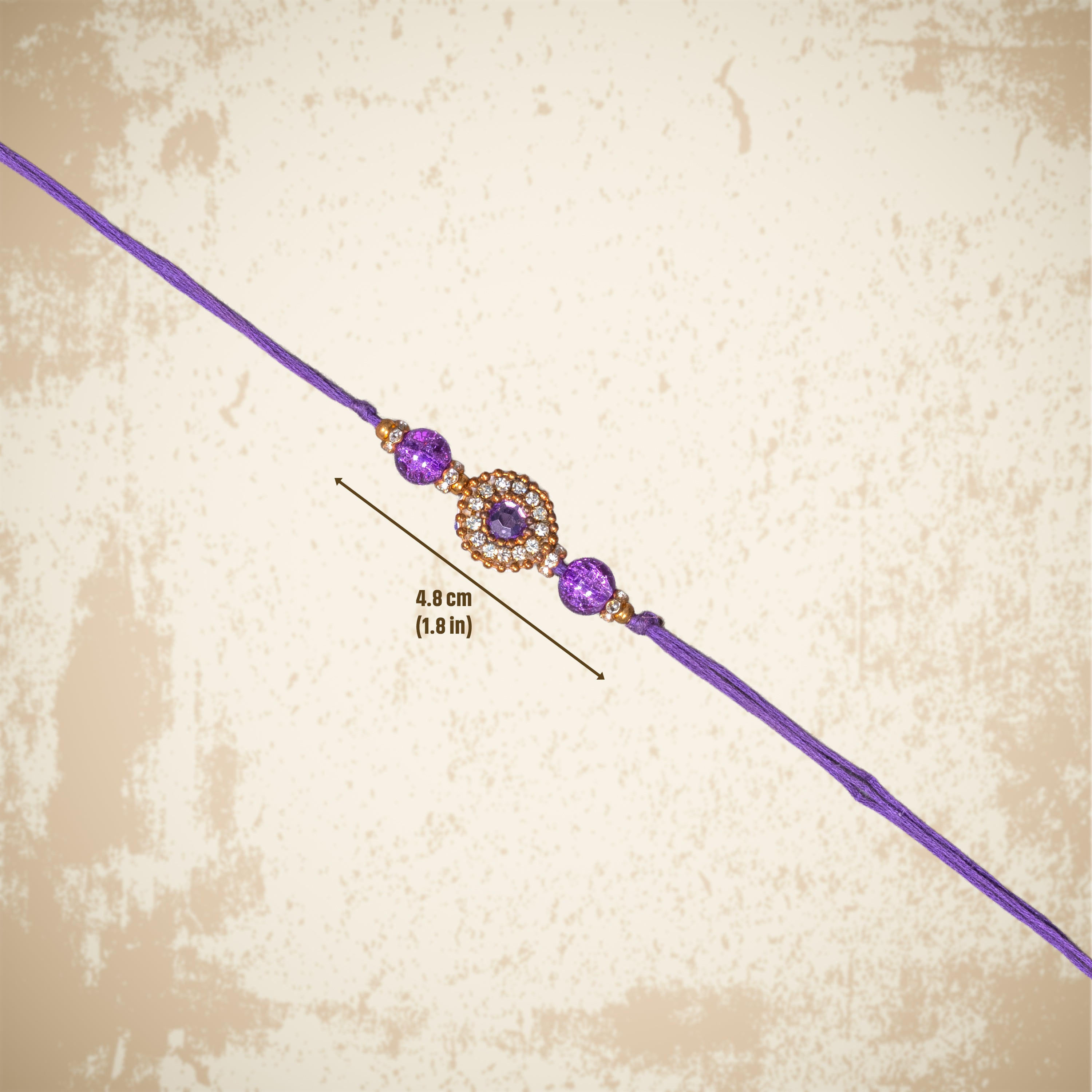 Handmade Rakhi - Lavender Jewel 1pc