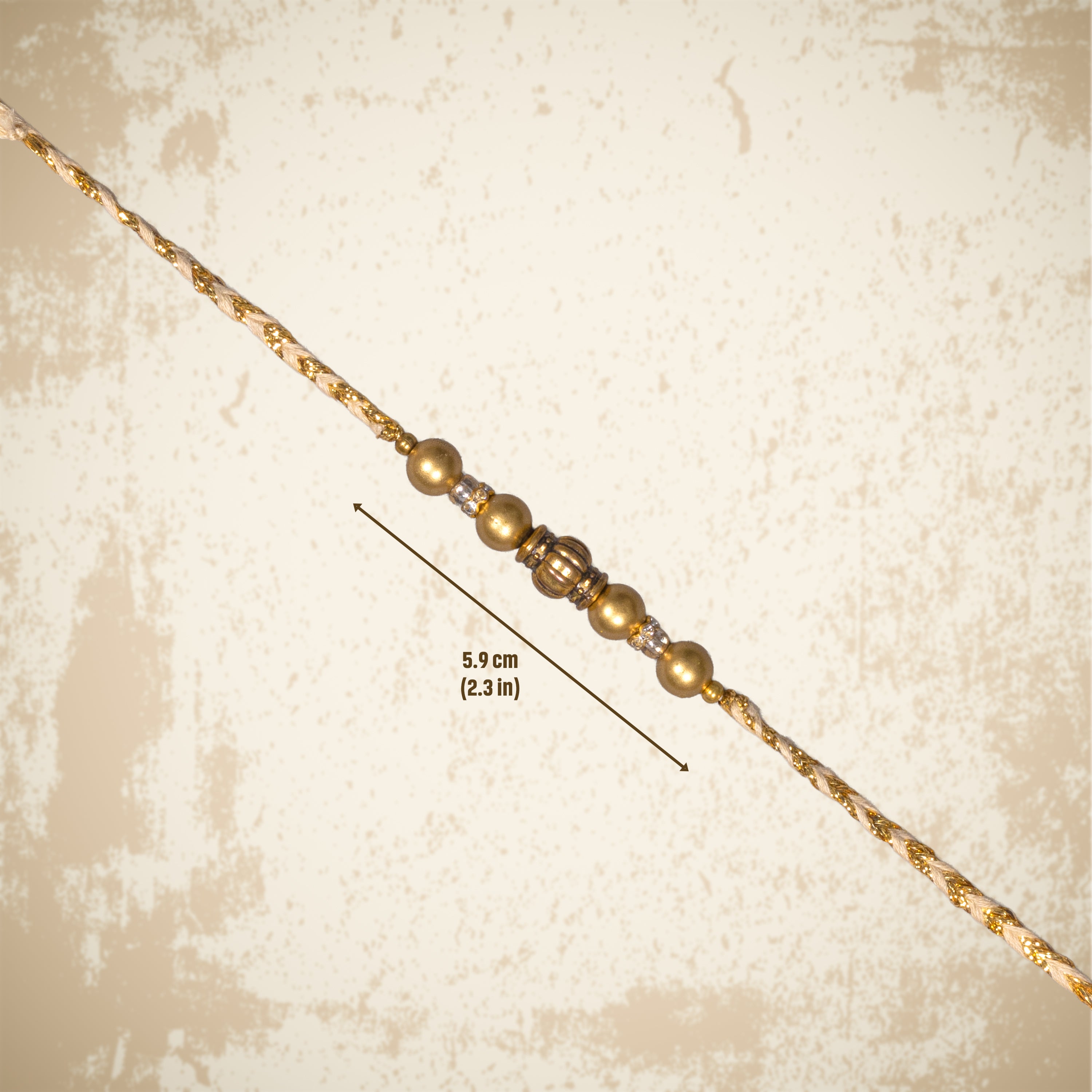 Handmade Rakhi - Golden Glow 
1pc