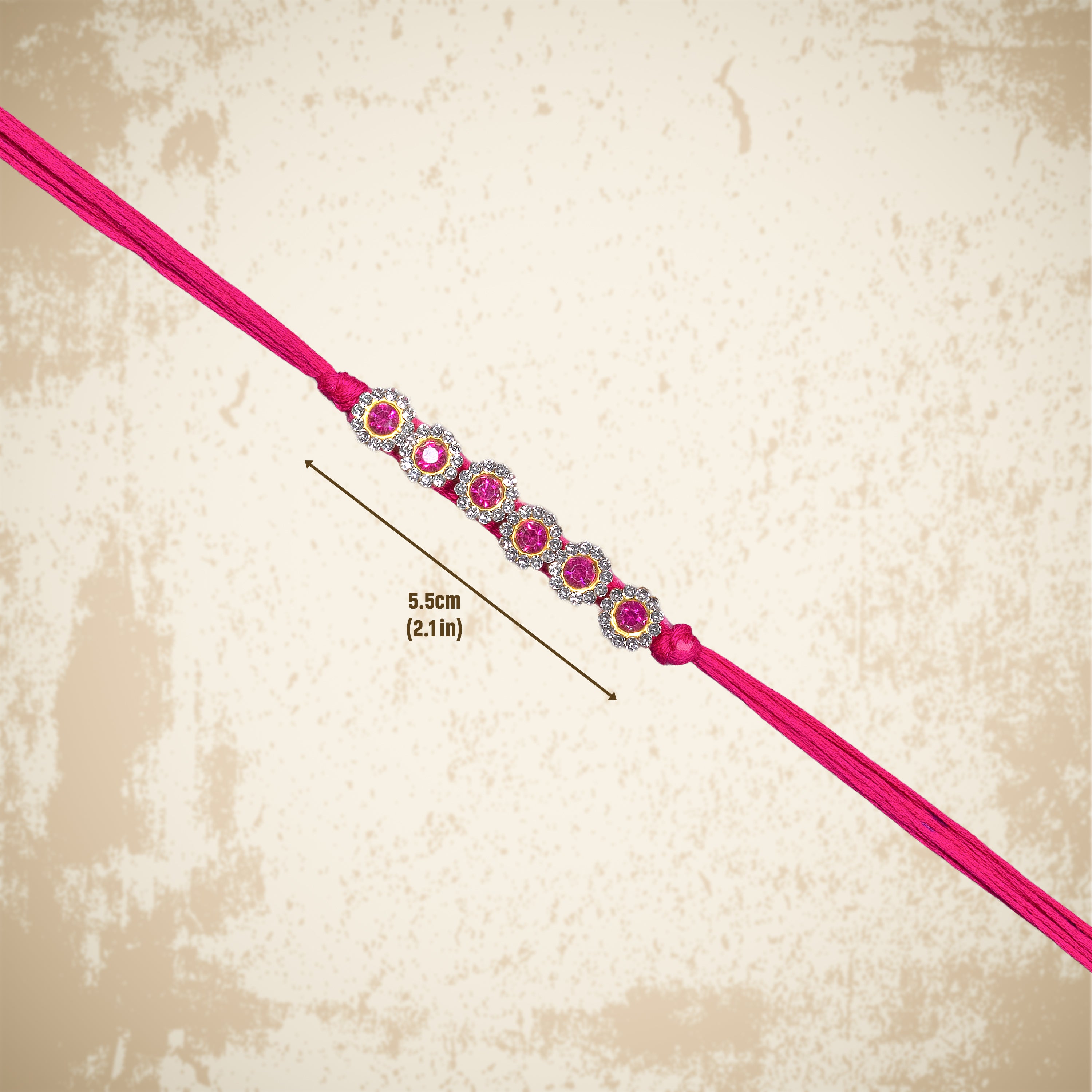 Handmade Rakhi - Jewel Ruby 1pc