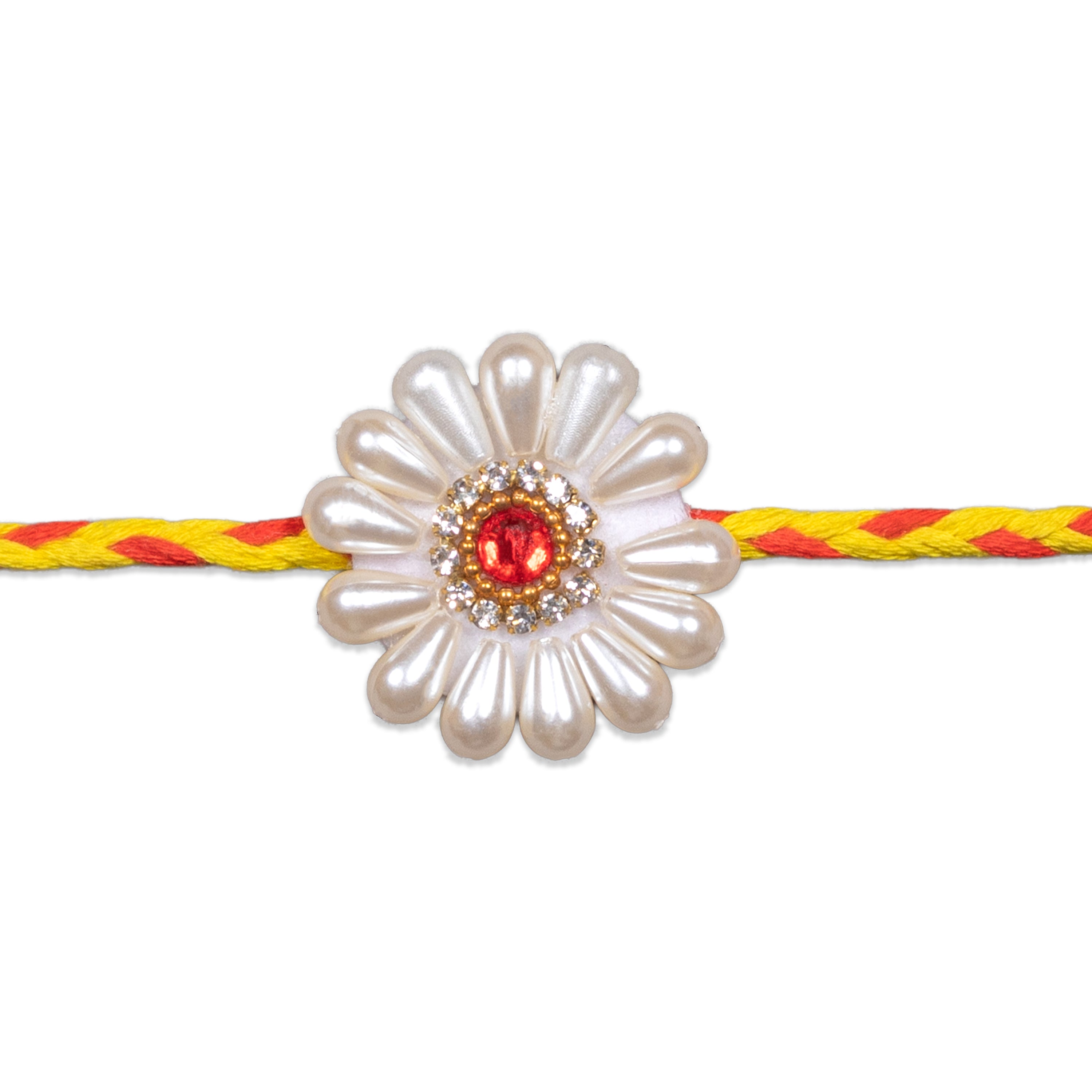 Handmade Rakhi - Pearl Daisy 1pc