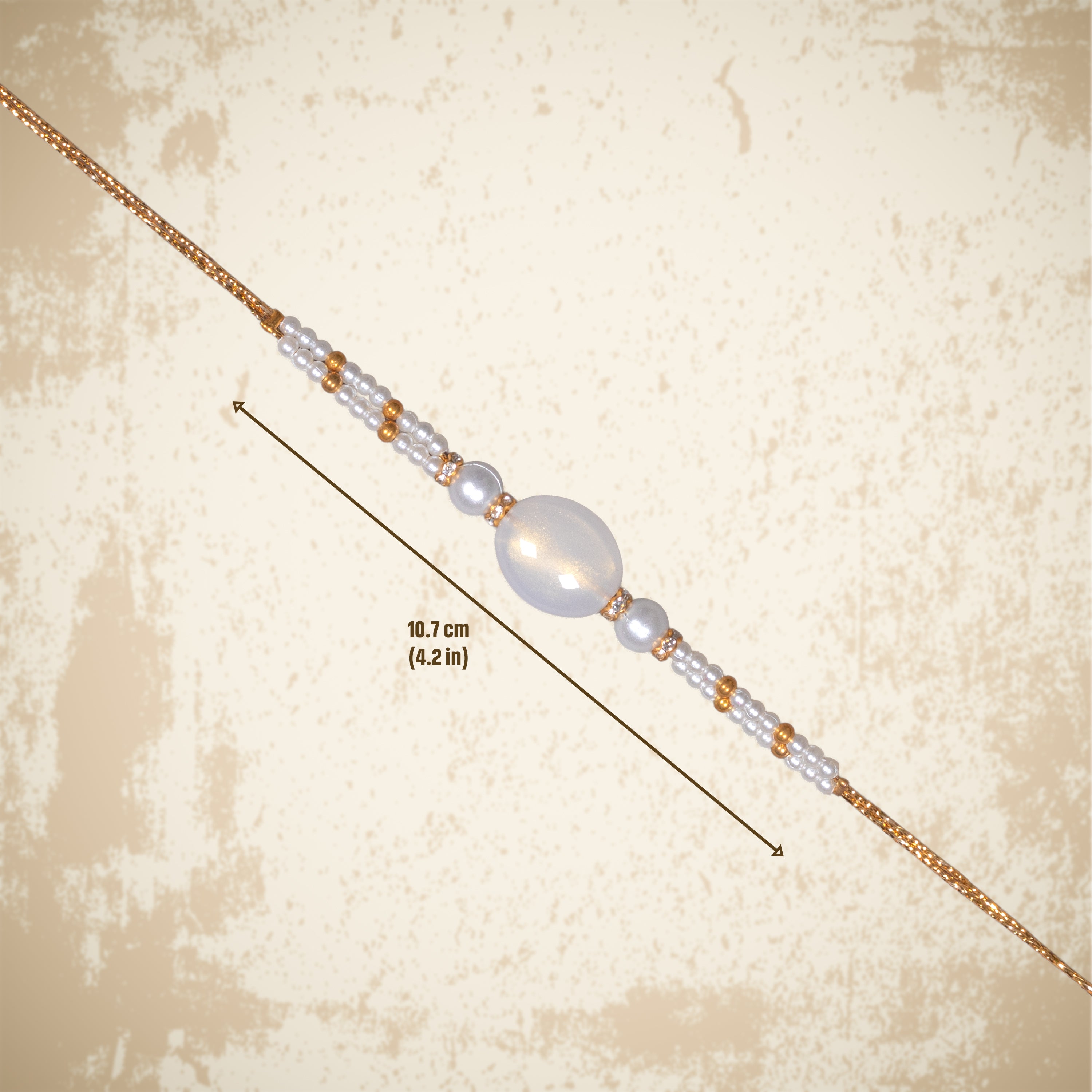Handmade Rakhi - Moon Pearl 1pc