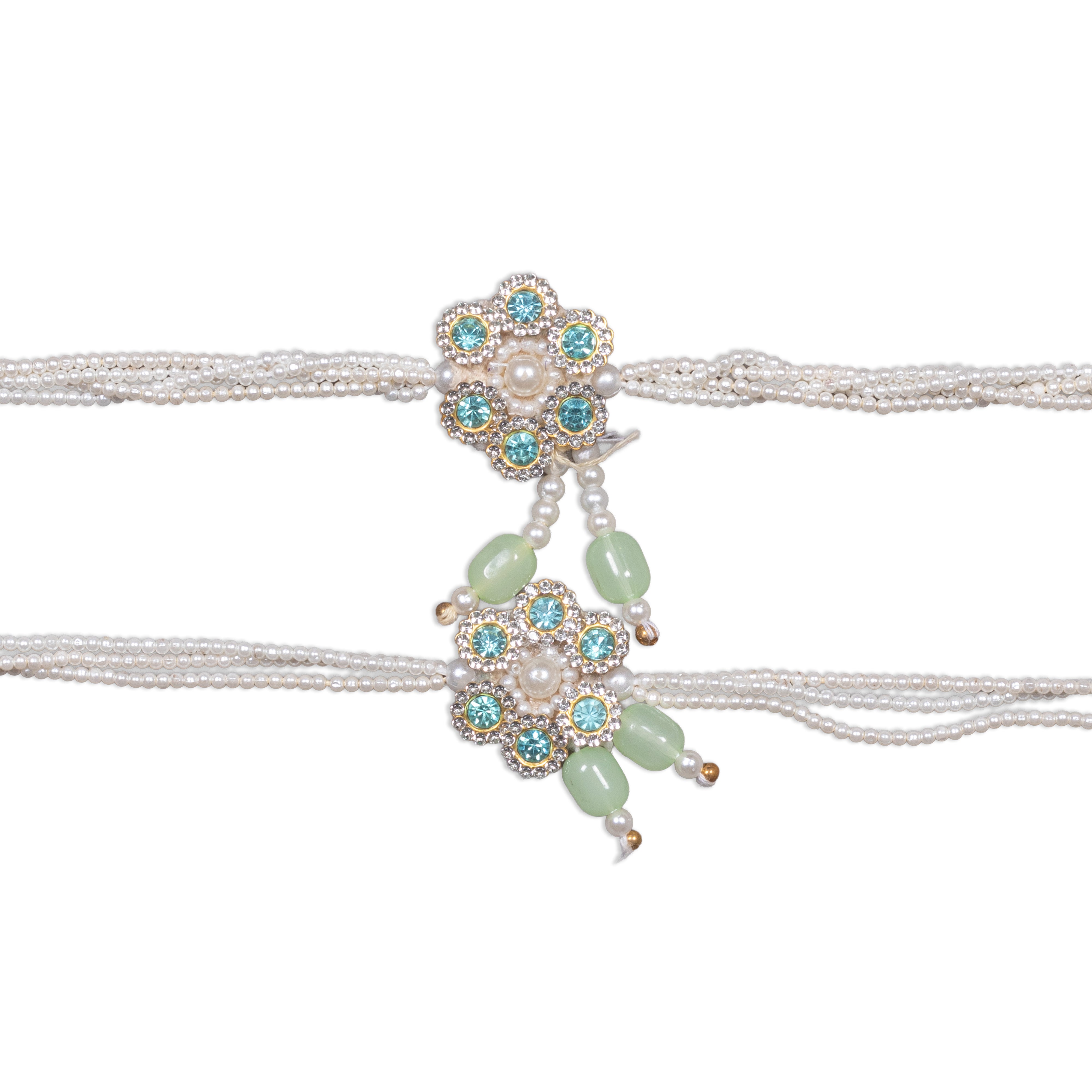 Handmade Rakhi - Floral Gem Bhaiya Bhabhi Pack of 2