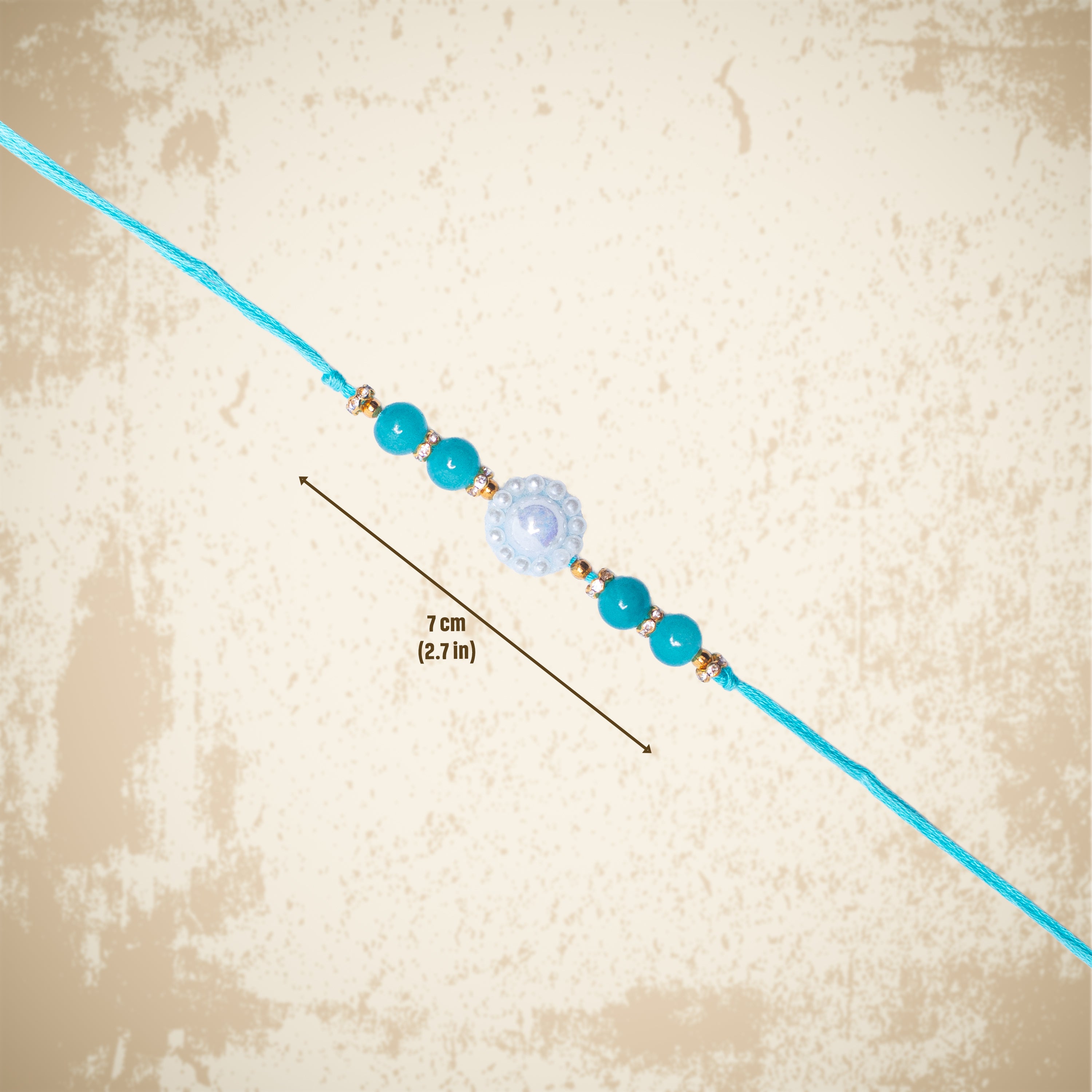 Handmade Rakhi - Pearly Glow 
1pc