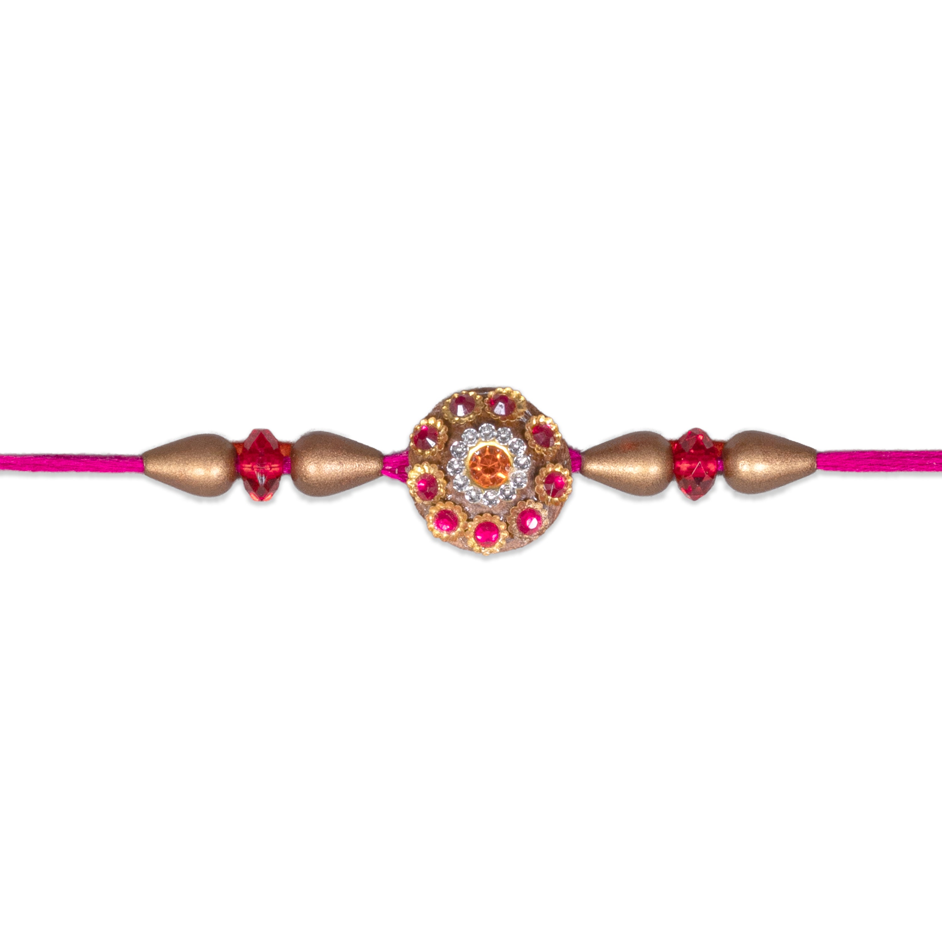 Handmade Rakhi - Jewel Flora Pink 1 pc