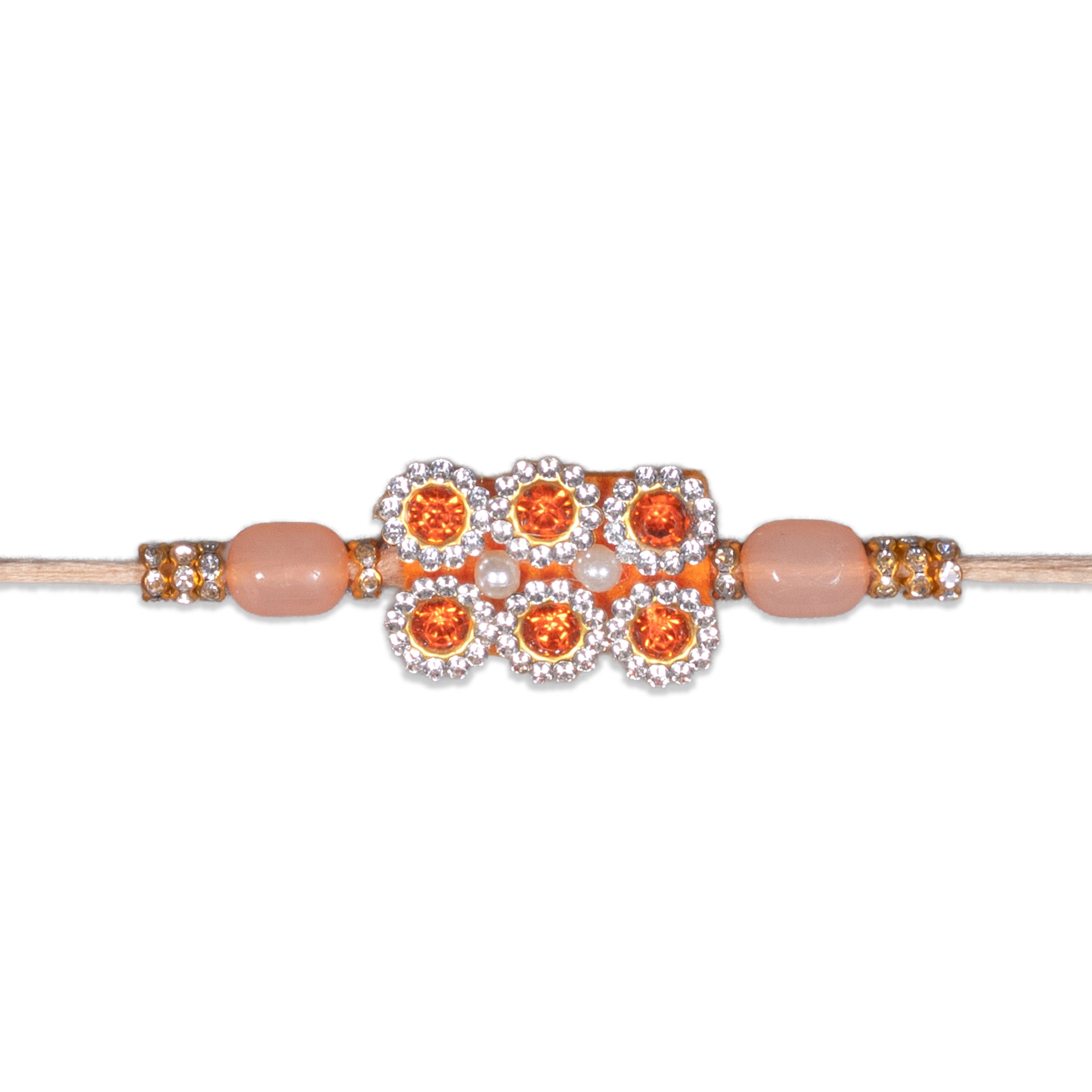 Handmade Rakhi - Amber Blossom 1pc