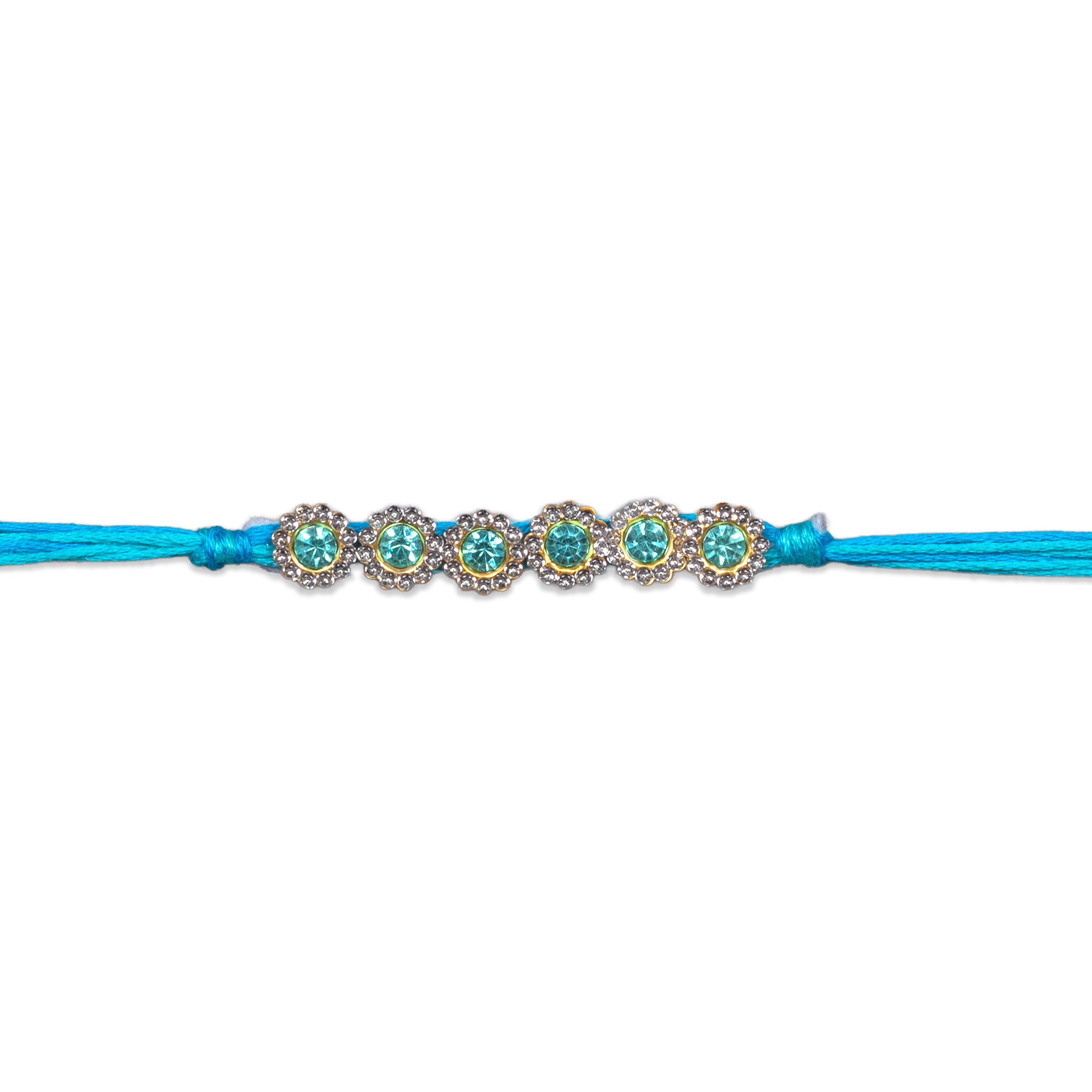 Handmade Rakhi - Turquoise Jewel
1pc