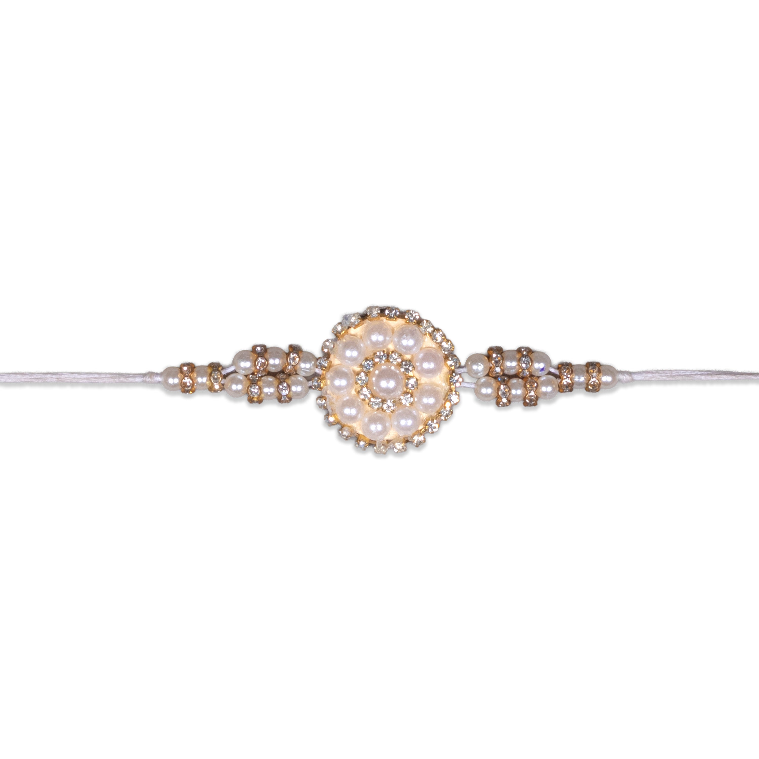Handmade Rakhi - Pearl Splendour 1pc