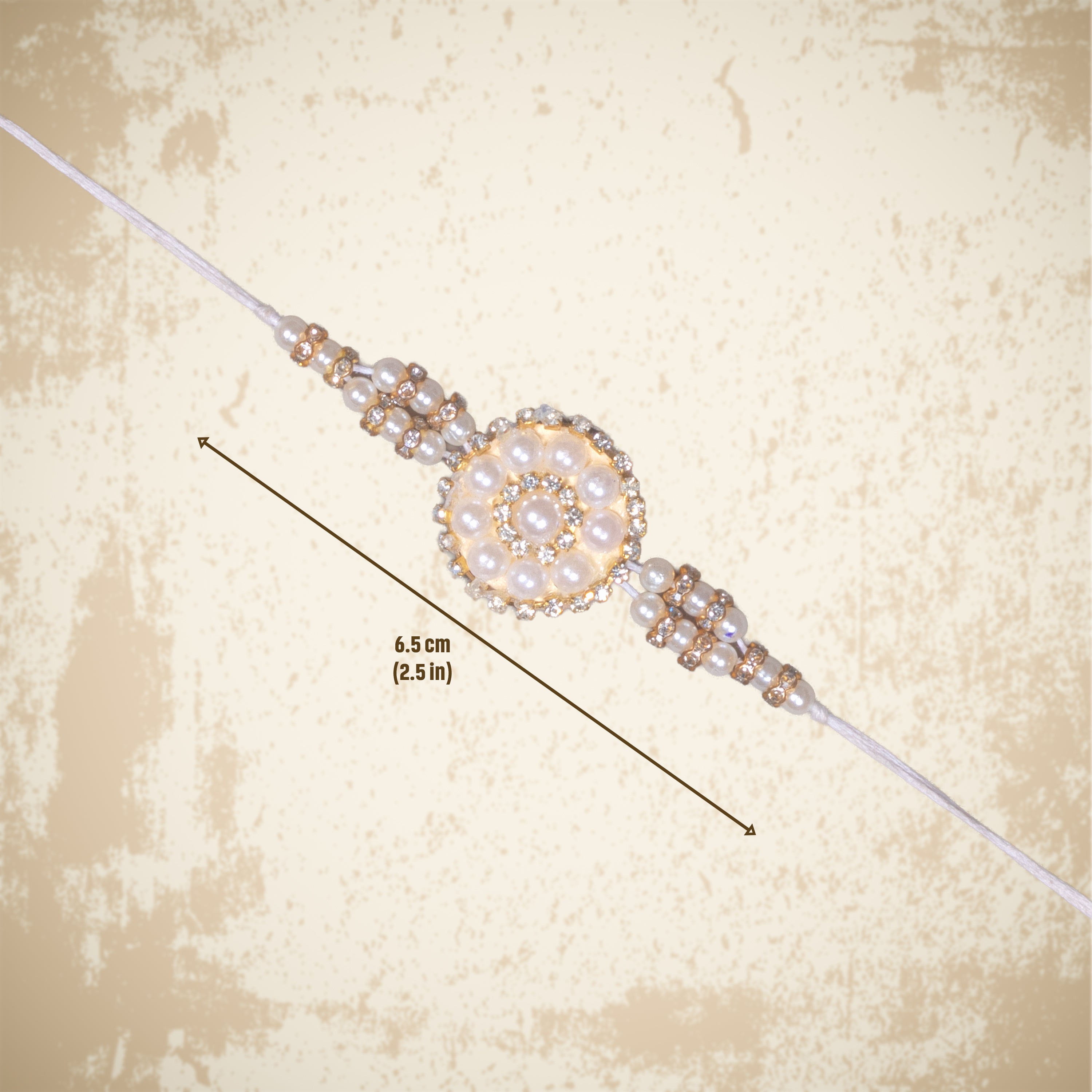Handmade Rakhi - Pearl Splendour 1pc