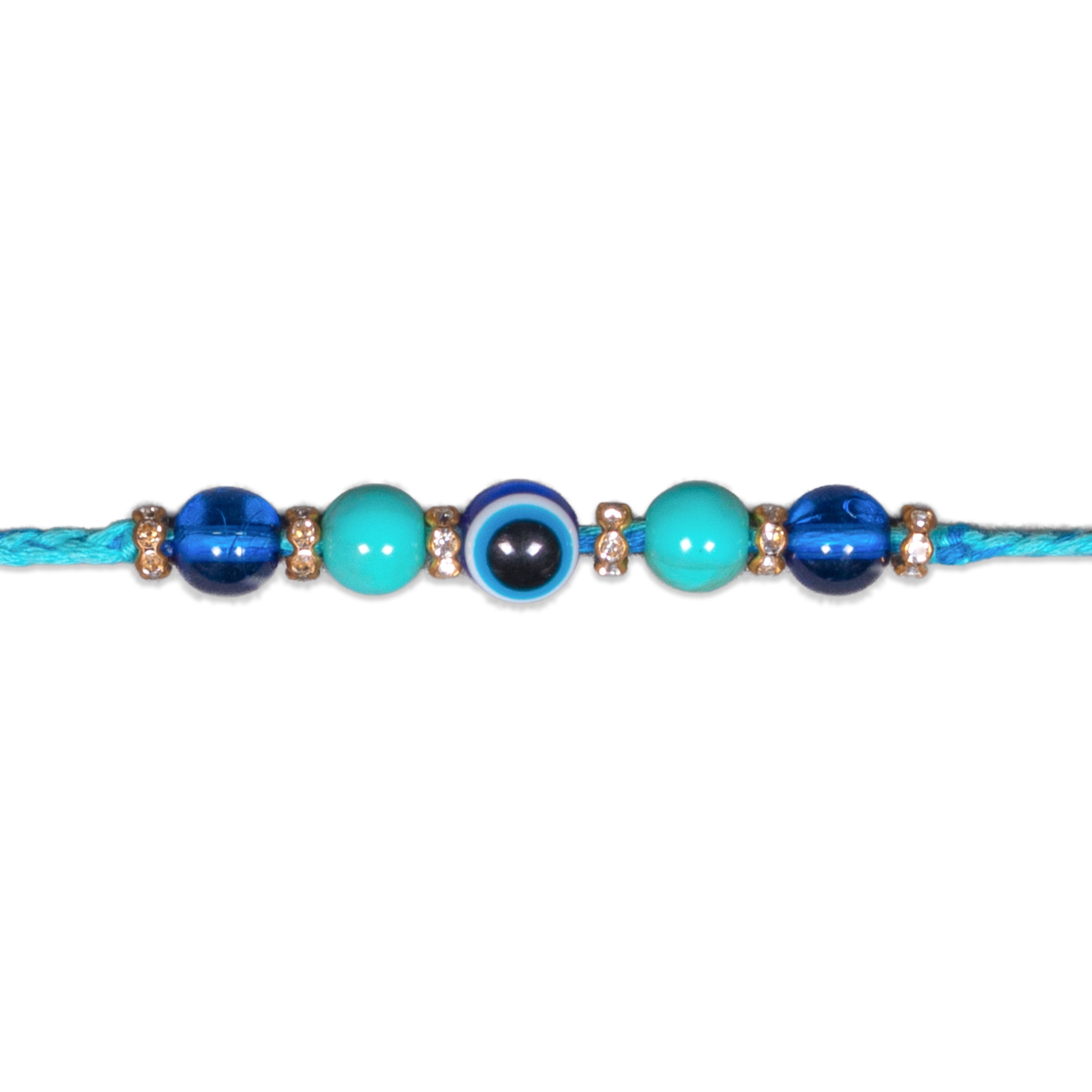 Handmade Rakhi - Aqua Ties 1pc