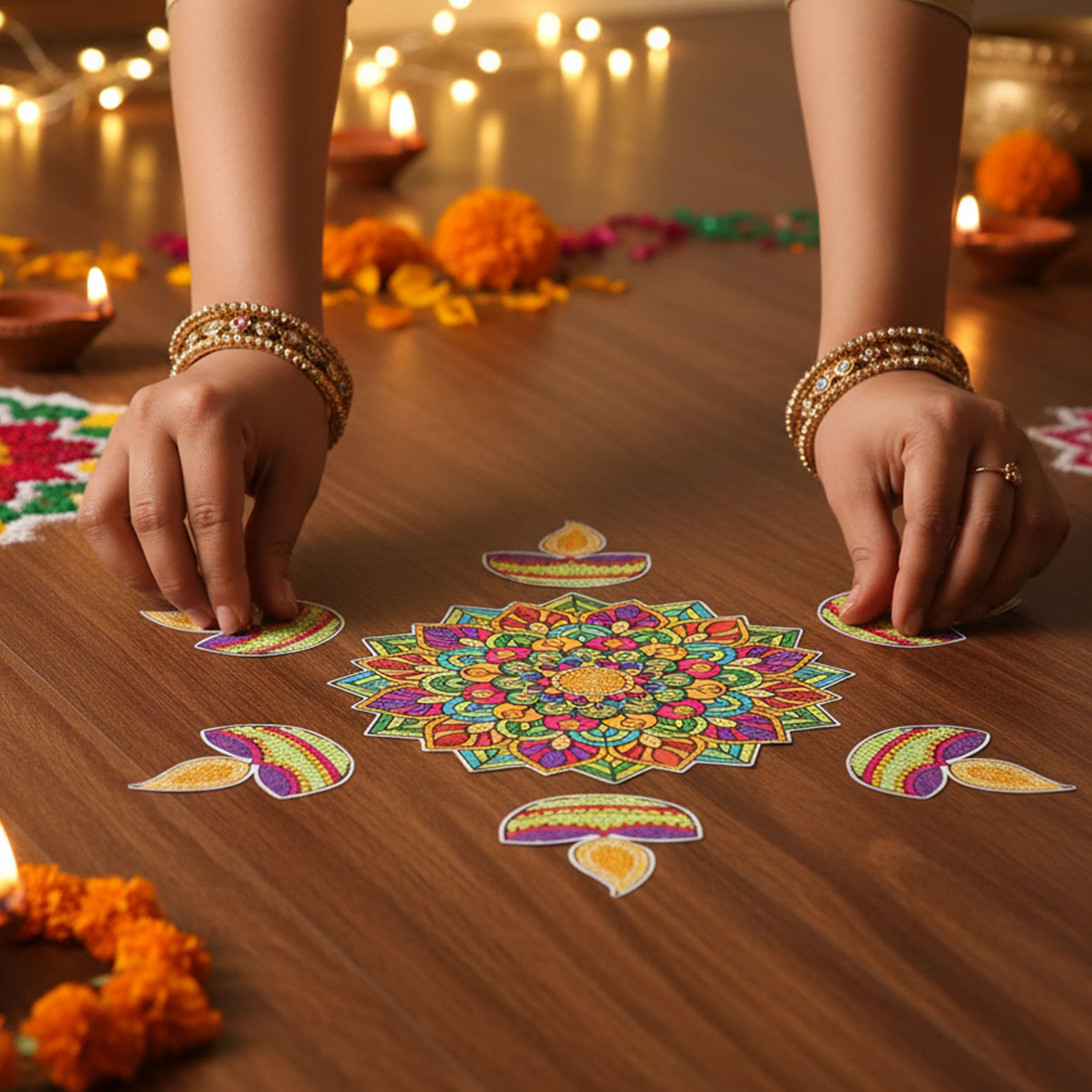 DIY Diamond Rangoli Kit Box