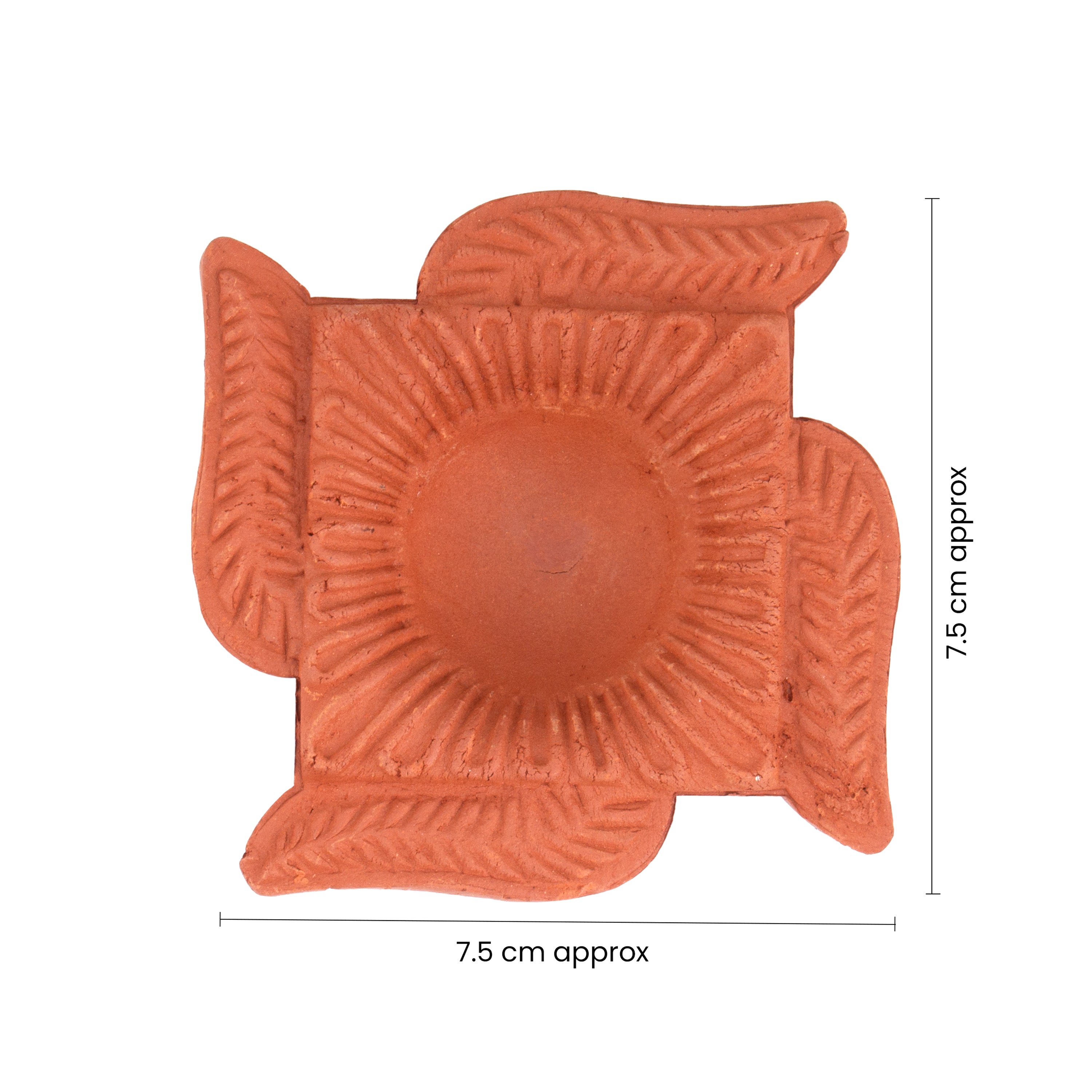 Handmade Terracotta Diya Swastika 1pc