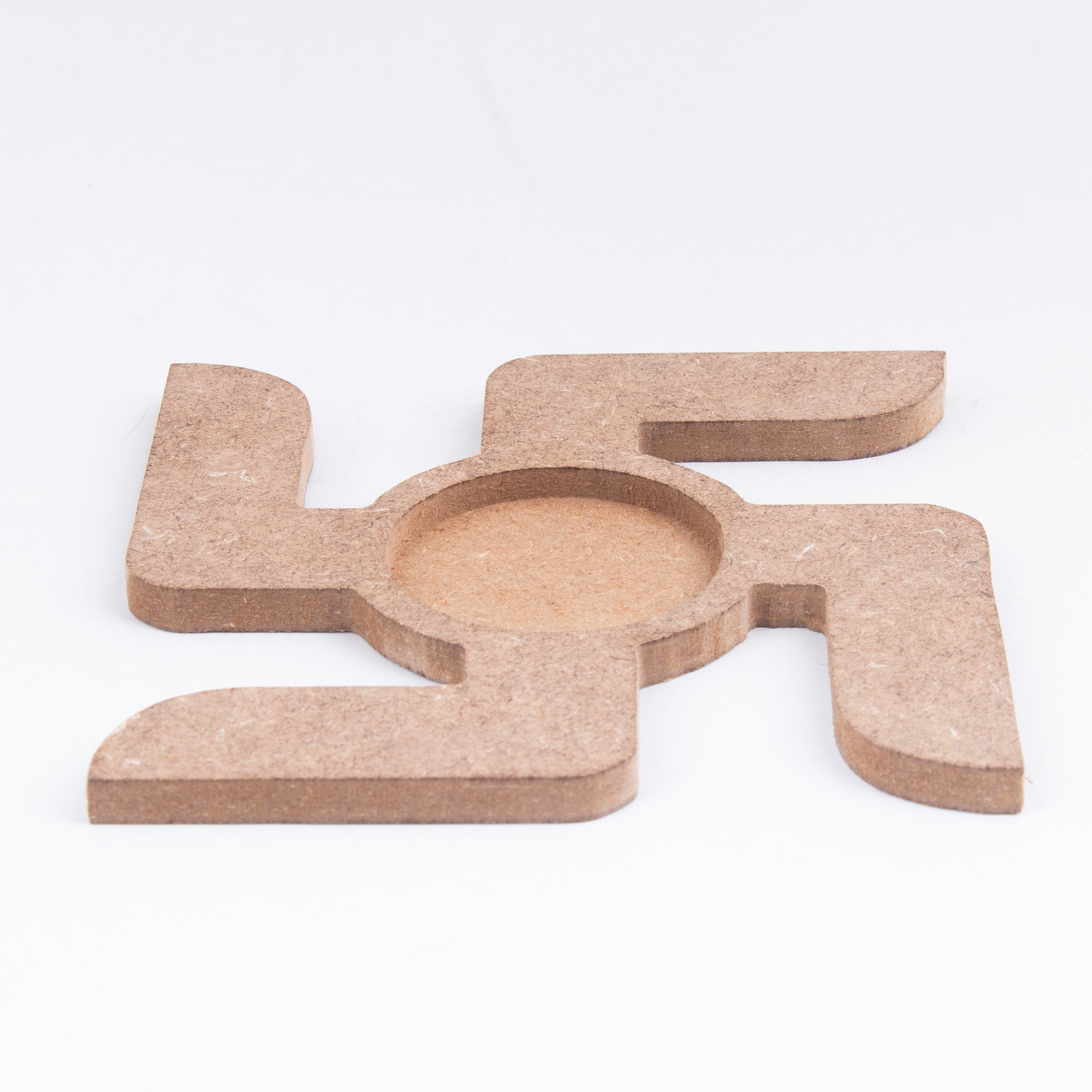MDF Decorable Tea Light Candle Holder Swastika 4 X 4inch 5.5mm