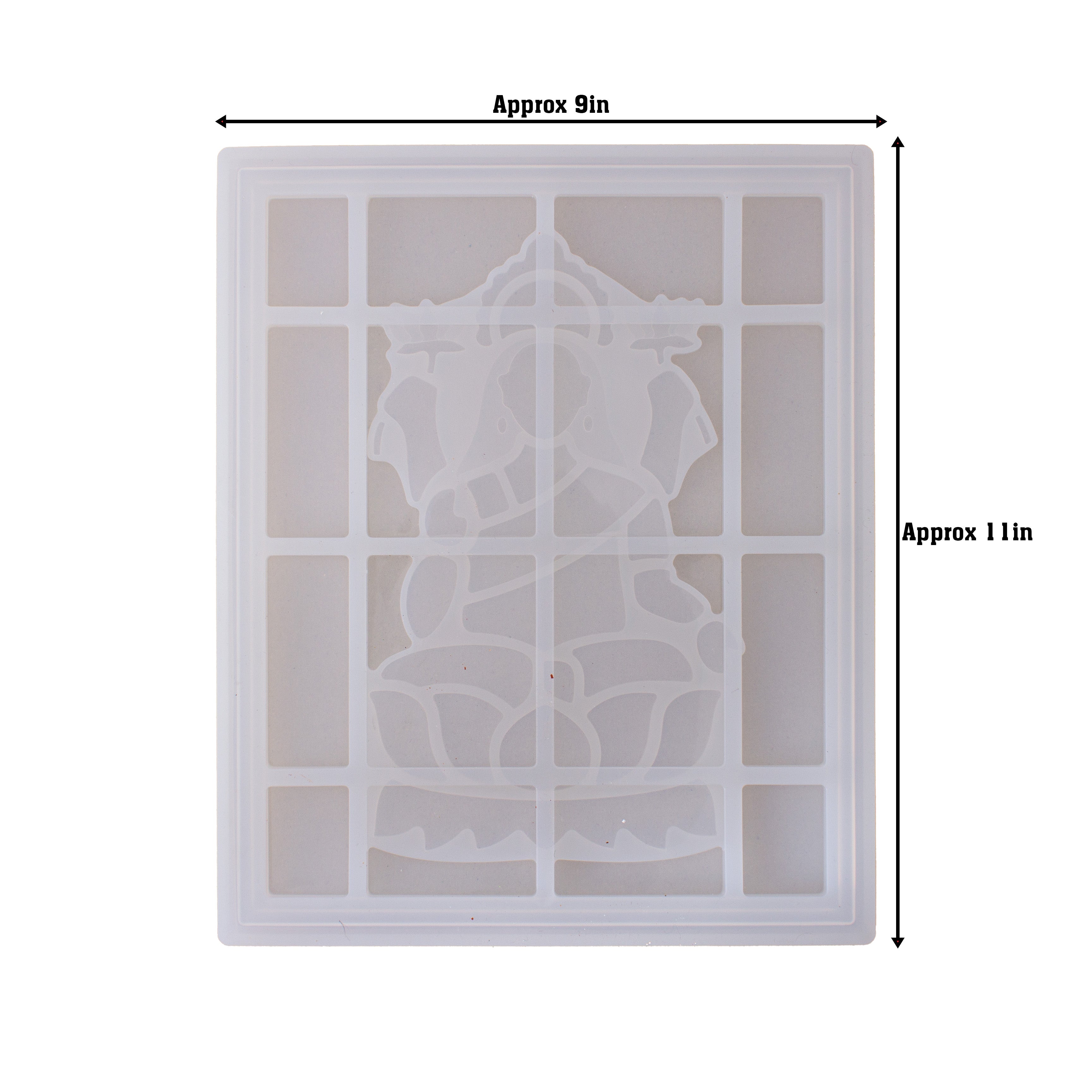 Silicone Mould Goddess Lakshmi Frame L10.6 X W8.6inch 1pc