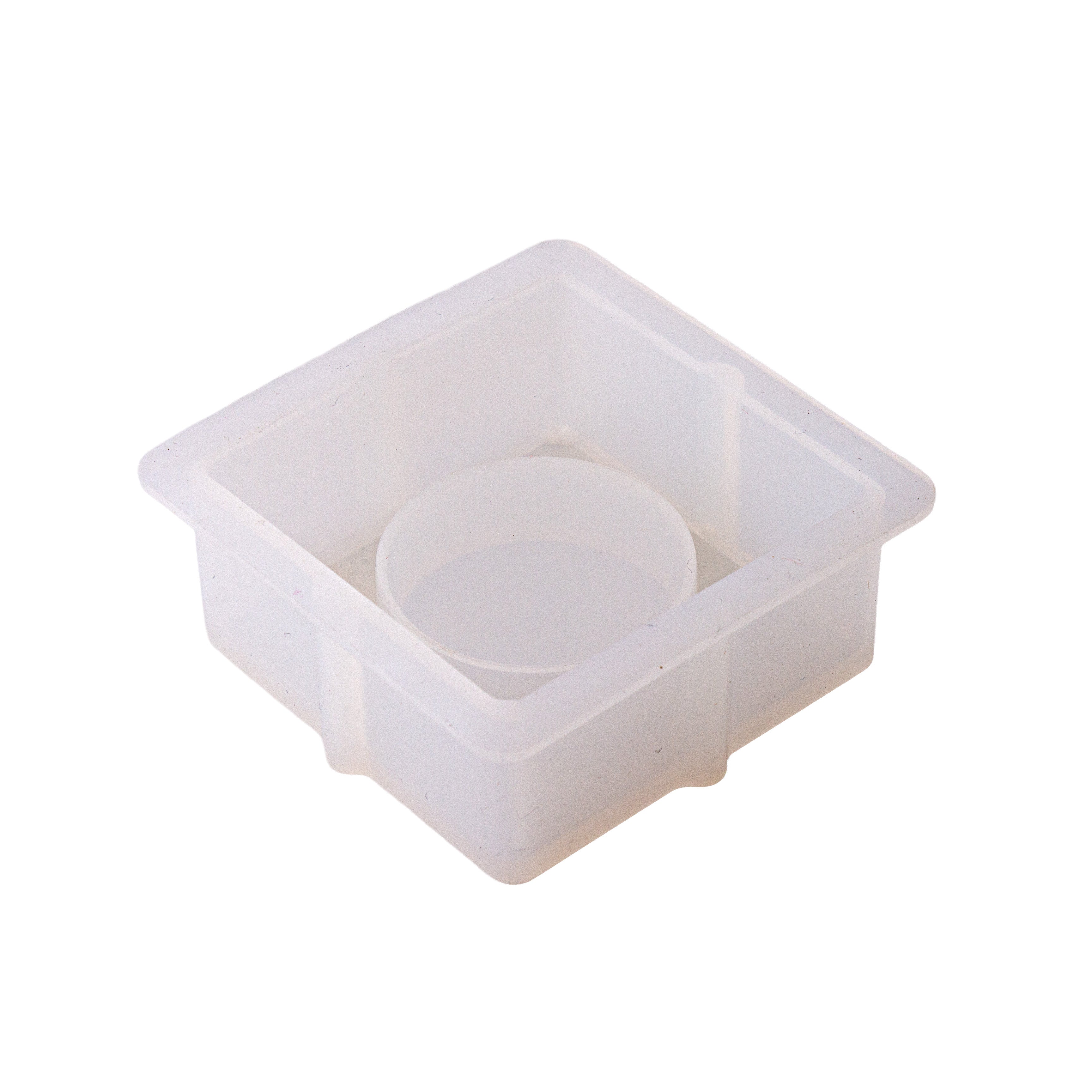 Silicone Mould Tea Light Holder Square L2.36 X W2.36inch 1pc