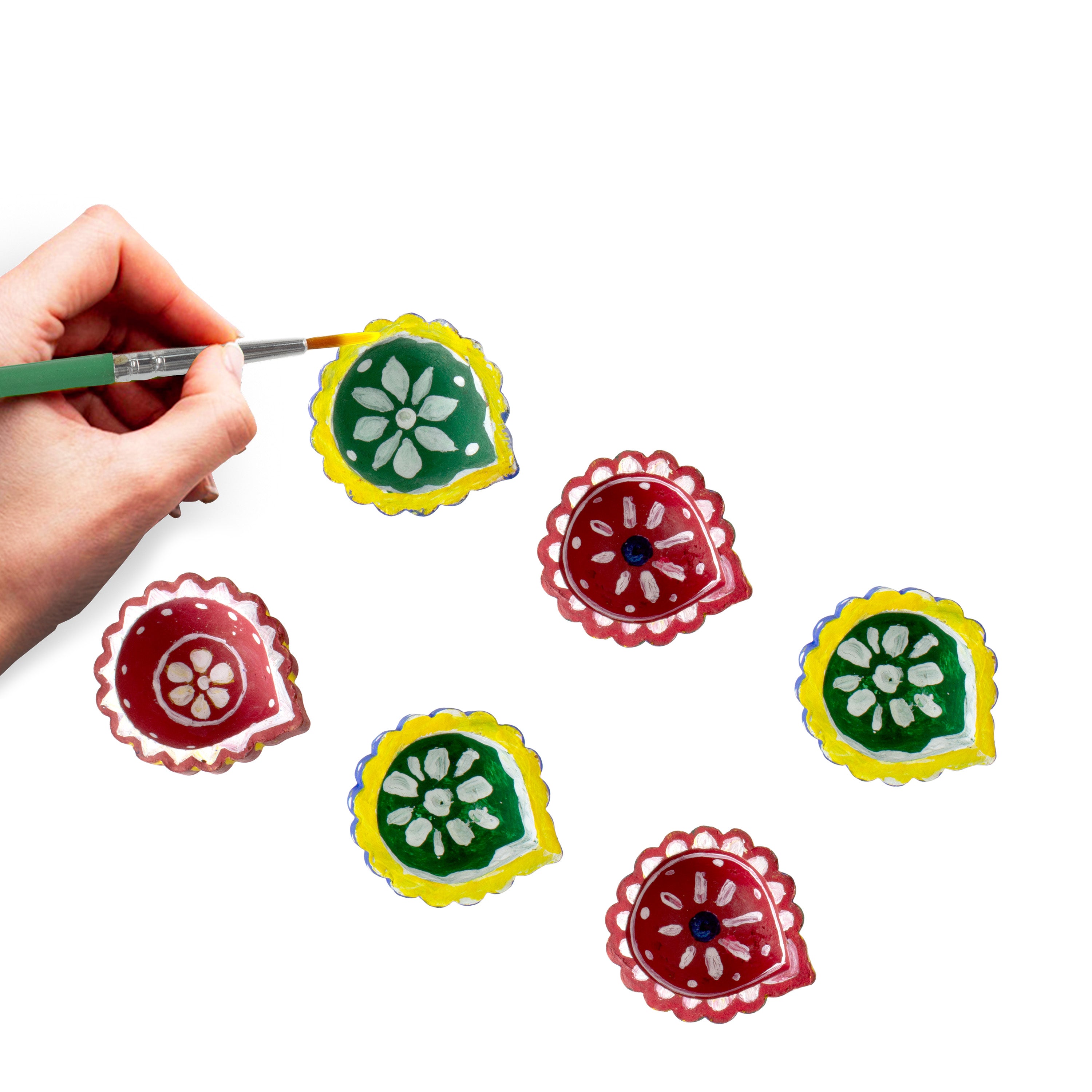 DIY - Paint & Customize Eco-friendly Clay Diyas Pack Of 6pc Box