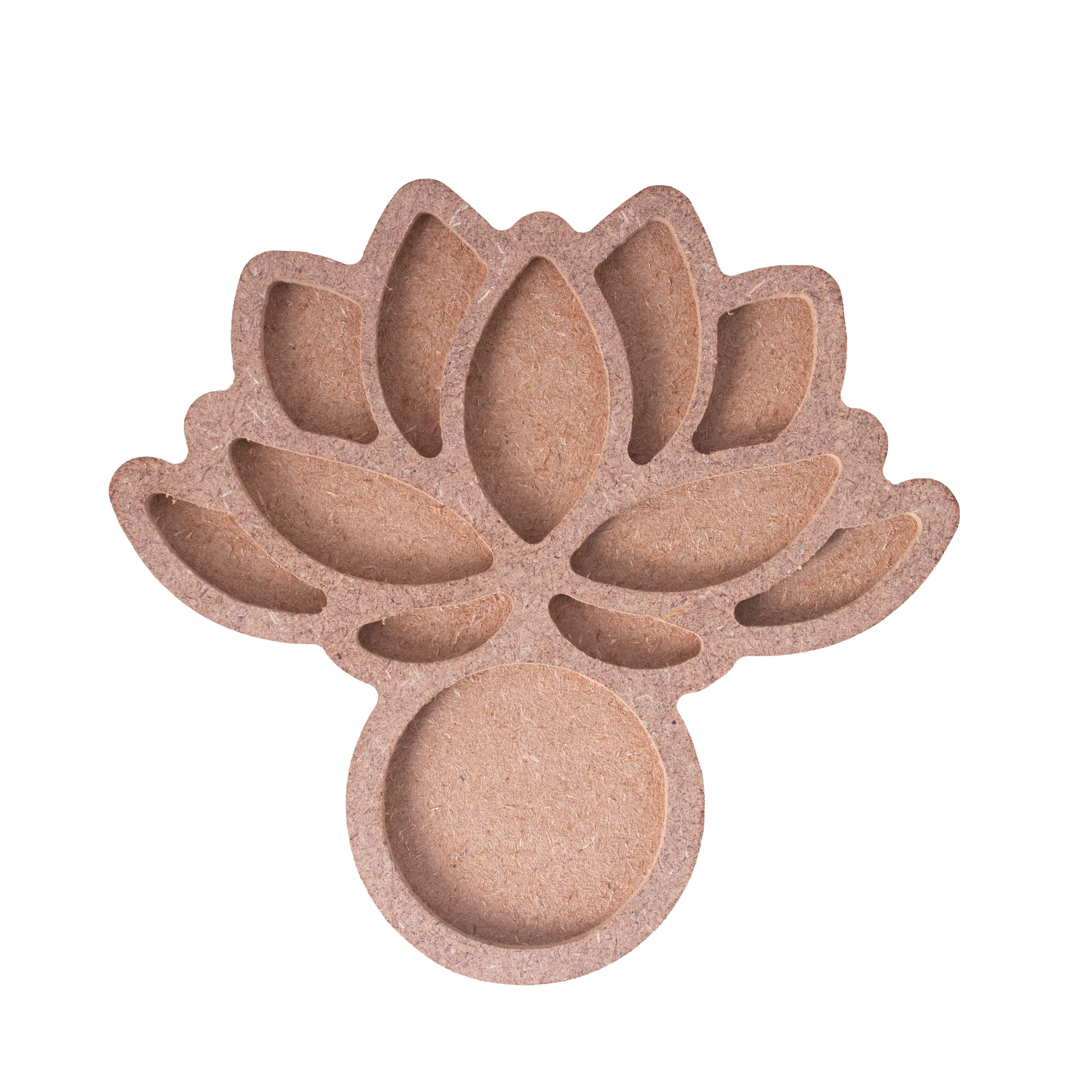 MDF Decorable Tea Light Holder Lotus 12 X 11.2cm 5.5mm Thick 1pc