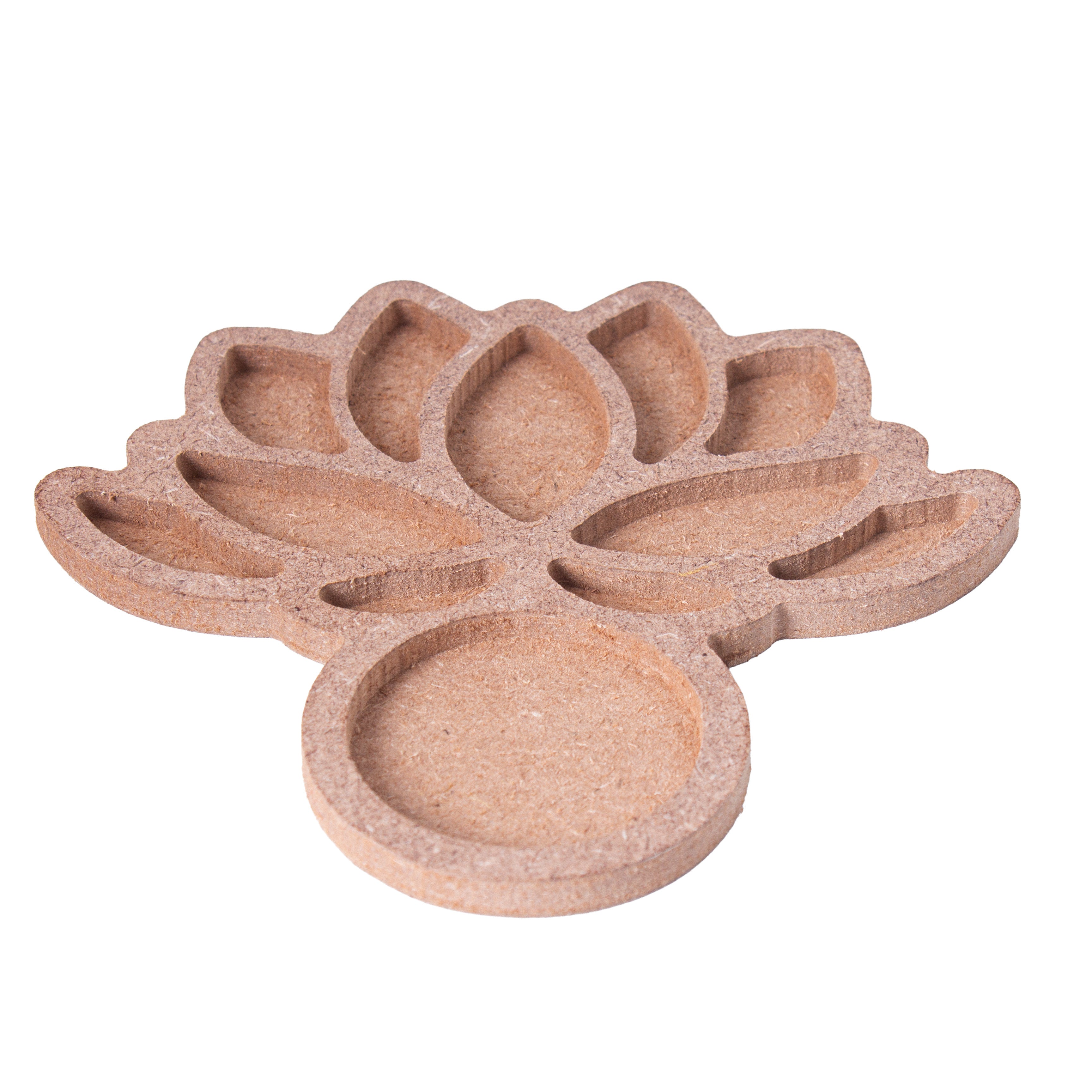 MDF Decorable Tea Light Holder Lotus 12 X 11.2cm 5.5mm Thick 1pc