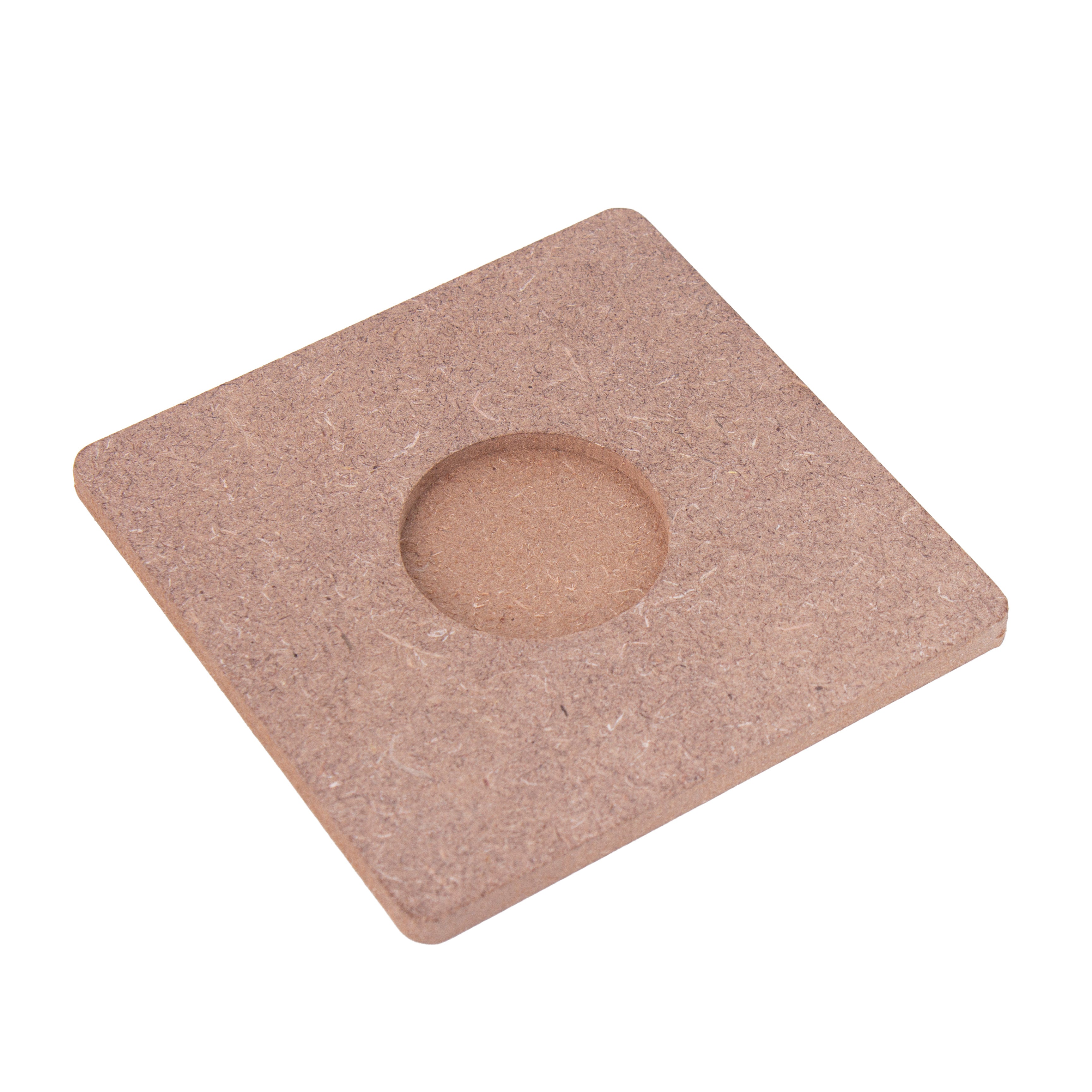 MDF Decorable Tea Light Holder Square 4 X 4inch 5.5mm Thick 1pc
