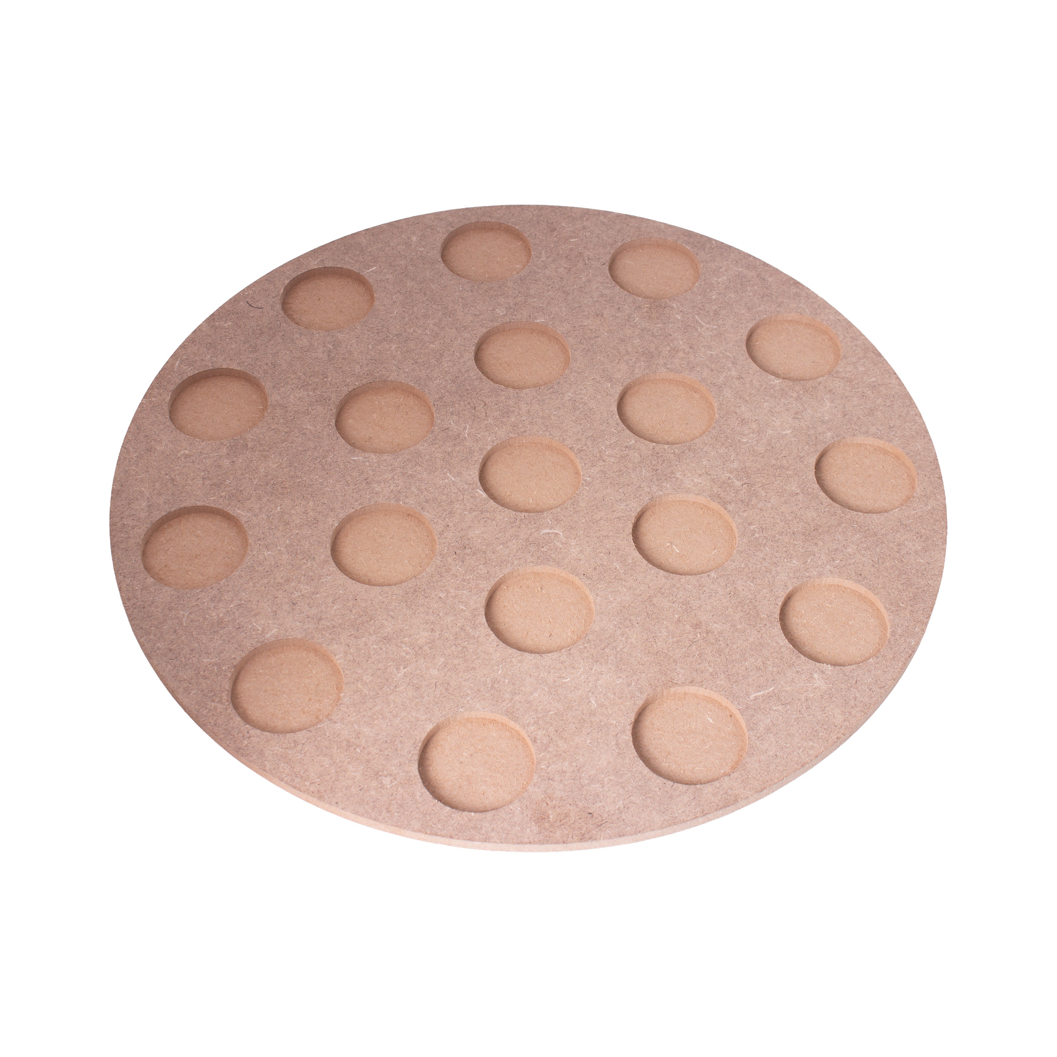 MDF Decorable Tea Light Holder With 18 Cavities Round 12.5inch Dia 5.5mm Thick 1pc