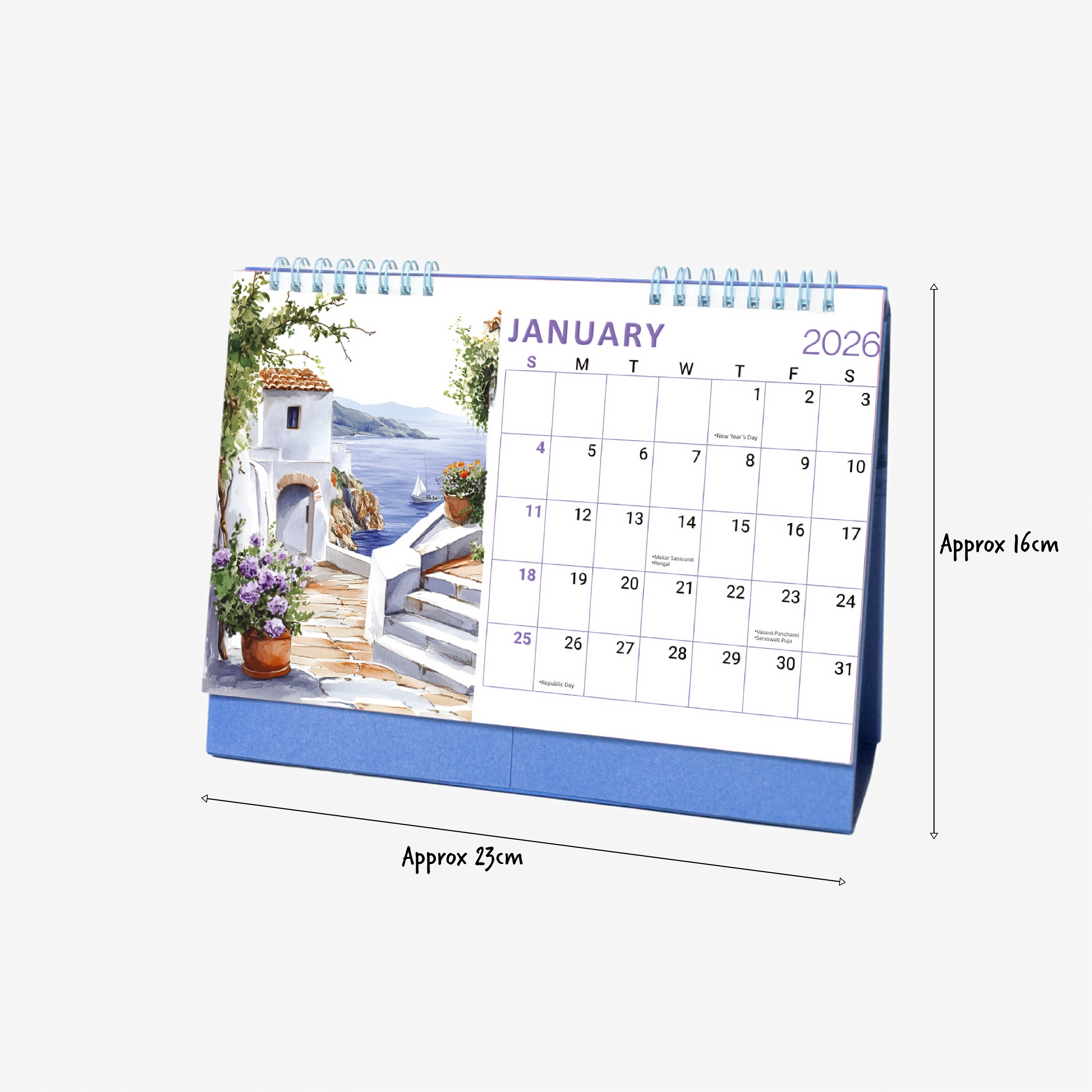 Desk Calendar 2026 Euro Wanderer 9 X 6inch 12 Sheets