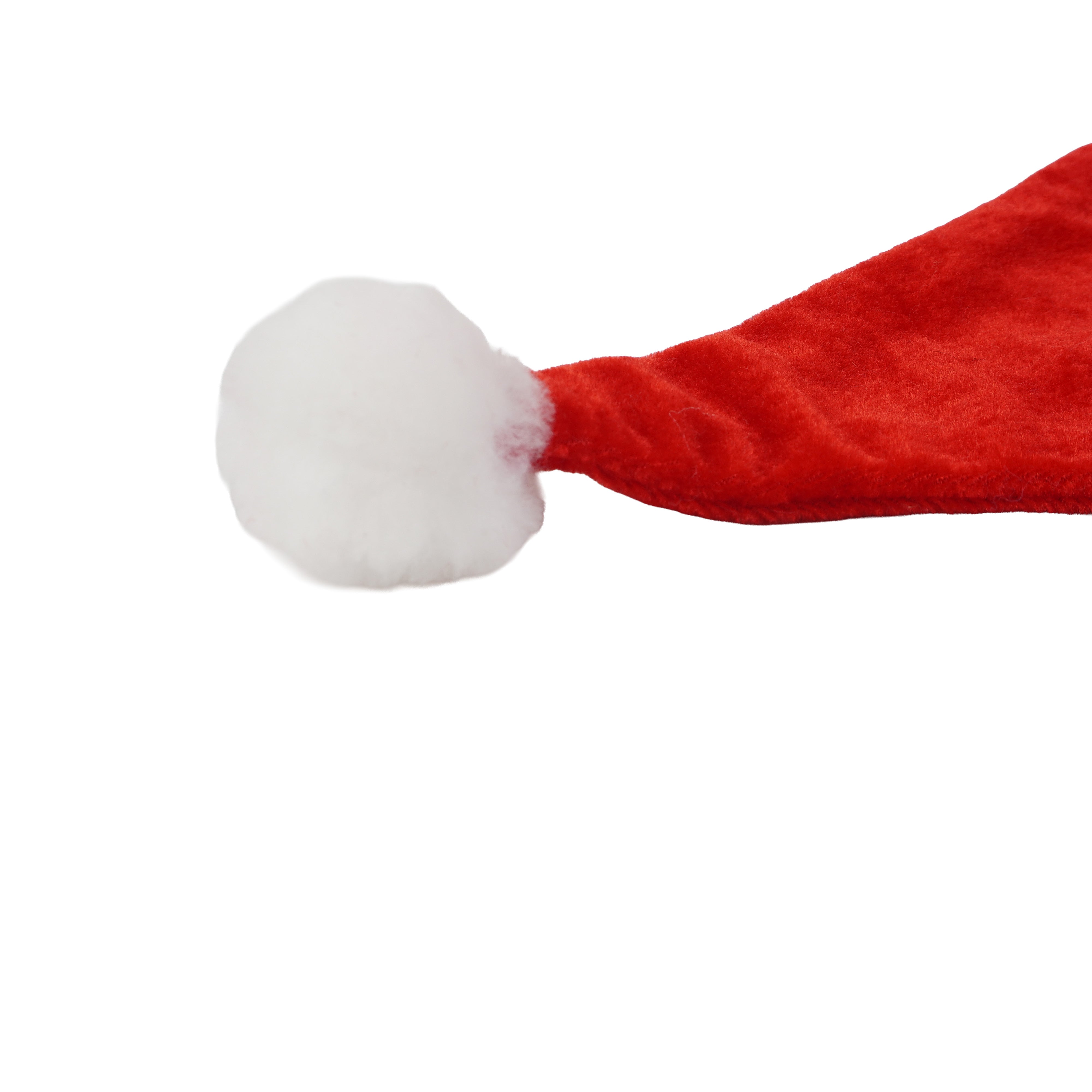 Christmas Unisex Adult Velvet Hat Printed with Merry Christmas Red H18inch X 11inch Dia 1pc