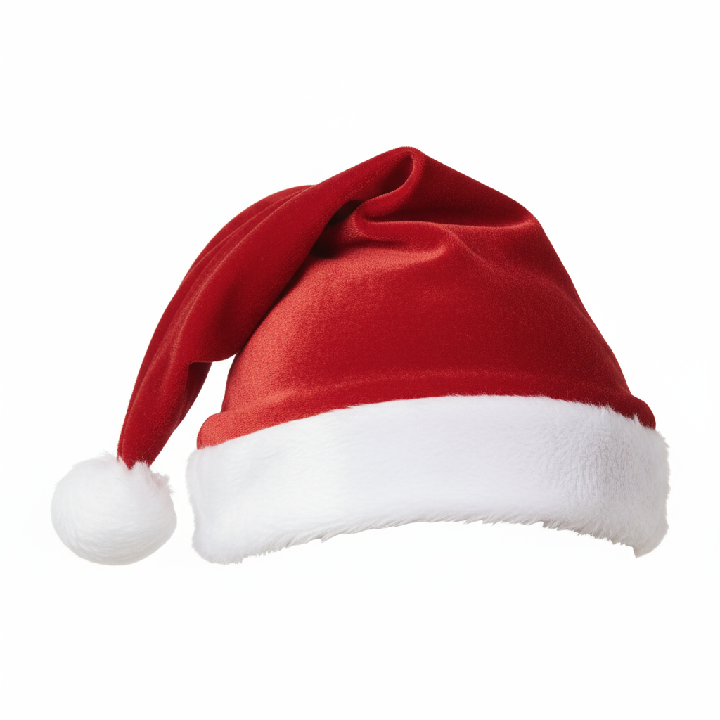 Christmas Dress -Up Velvet Suit Unisex Adult Red (5 Pieces - Coat, pant, hat, beard, belt) 1 Set