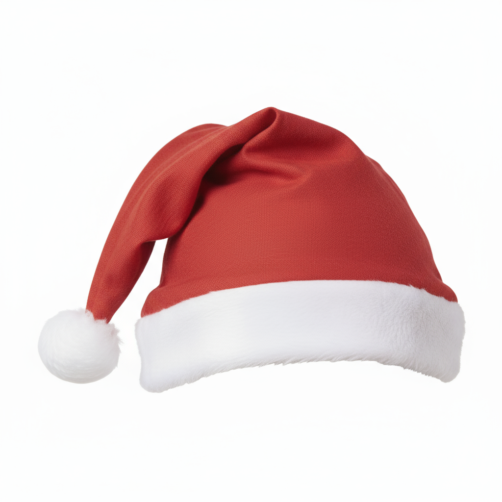 Christmas Dress-Up Cotton Suit Unisex Adult Red (5 Pieces - Coat, pant, hat, beard, belt) 1 Set