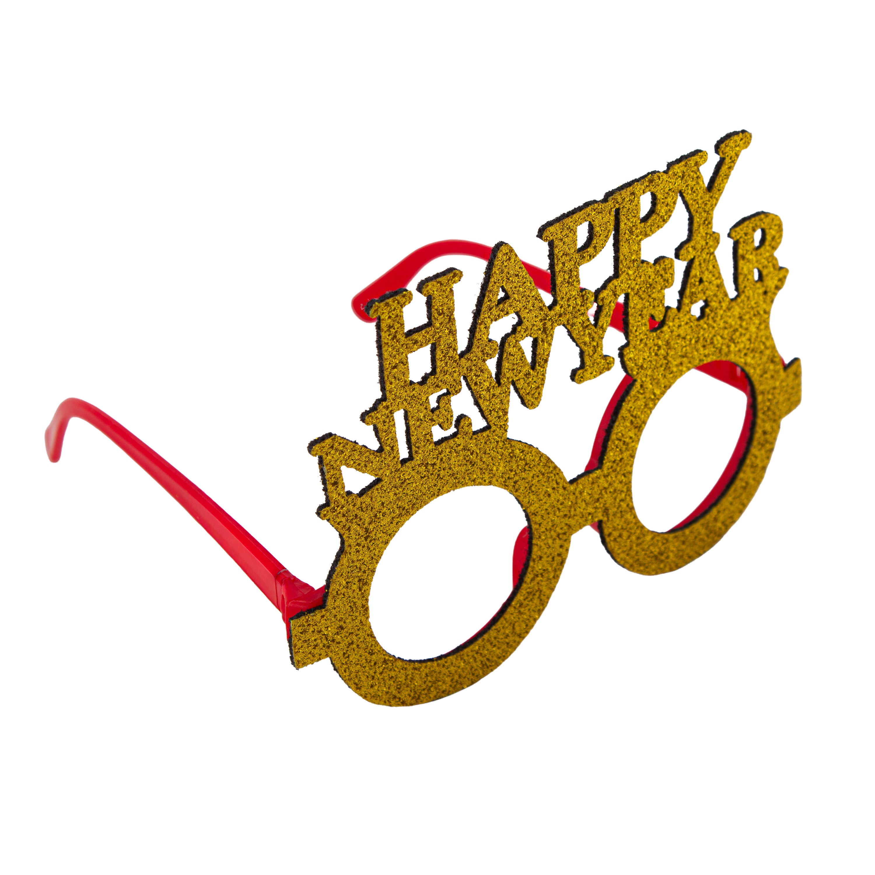 Happy New Year Eye Glass Frame for Adults and Kids Gold 1pc