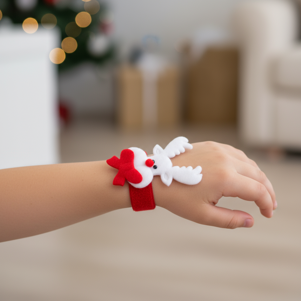 X-MAS WRIST BAND REINDEER 210MM X 27MM X 2MM 1PC