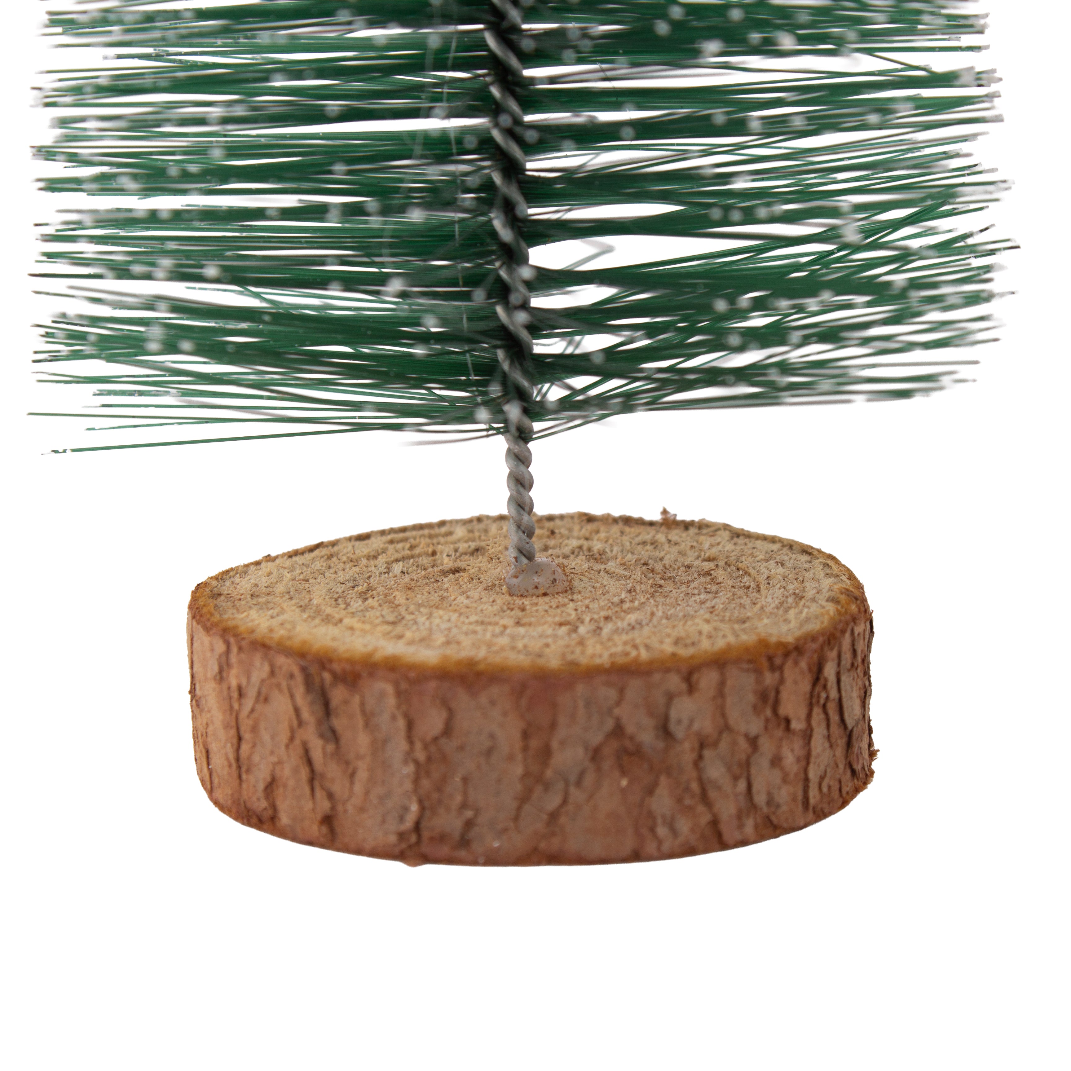 Christmas Table Topper Snow Bristle Tree H9inch X W7cm 1pc