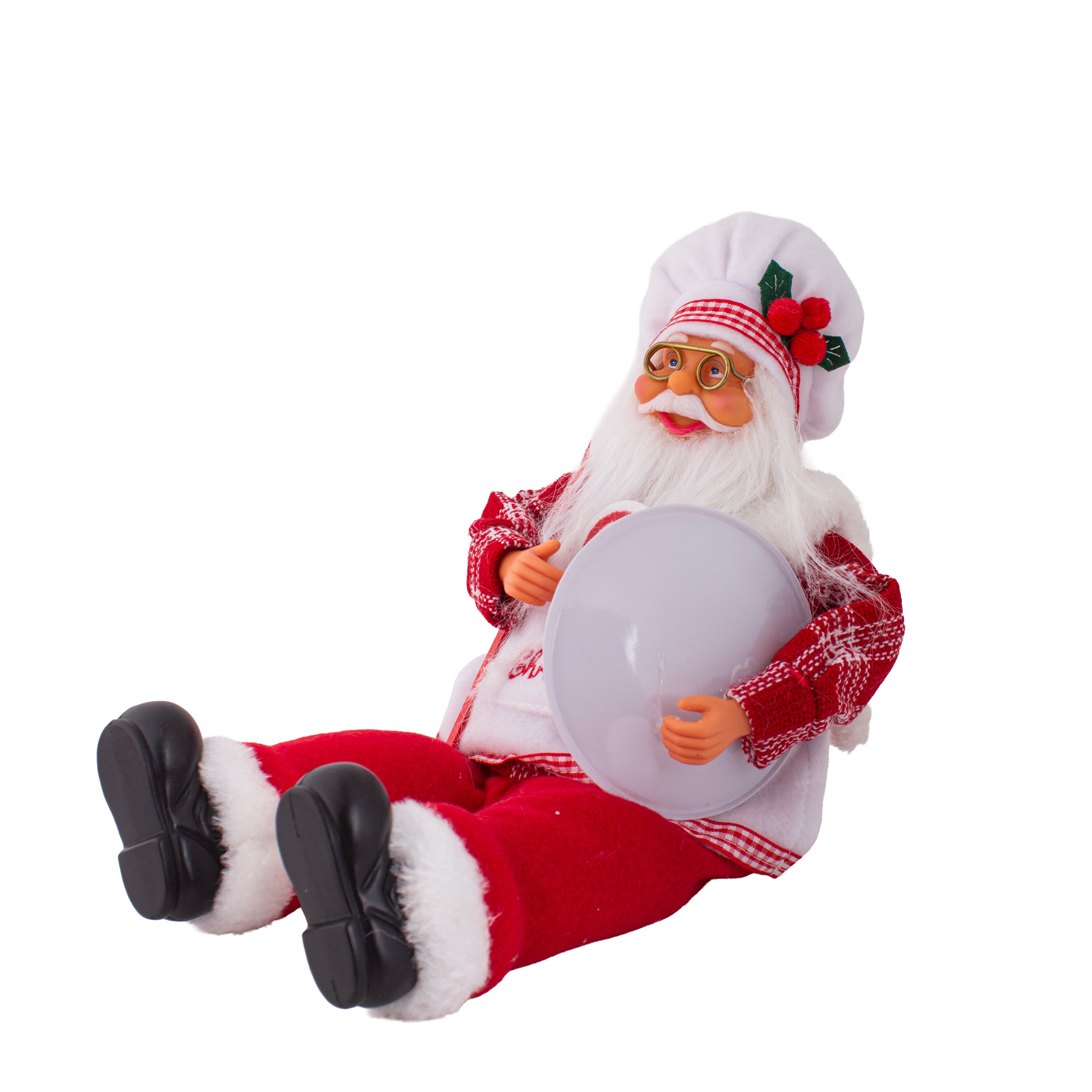 Christmas Figurine Doll Santa Claus Chef 13inch 1pc
