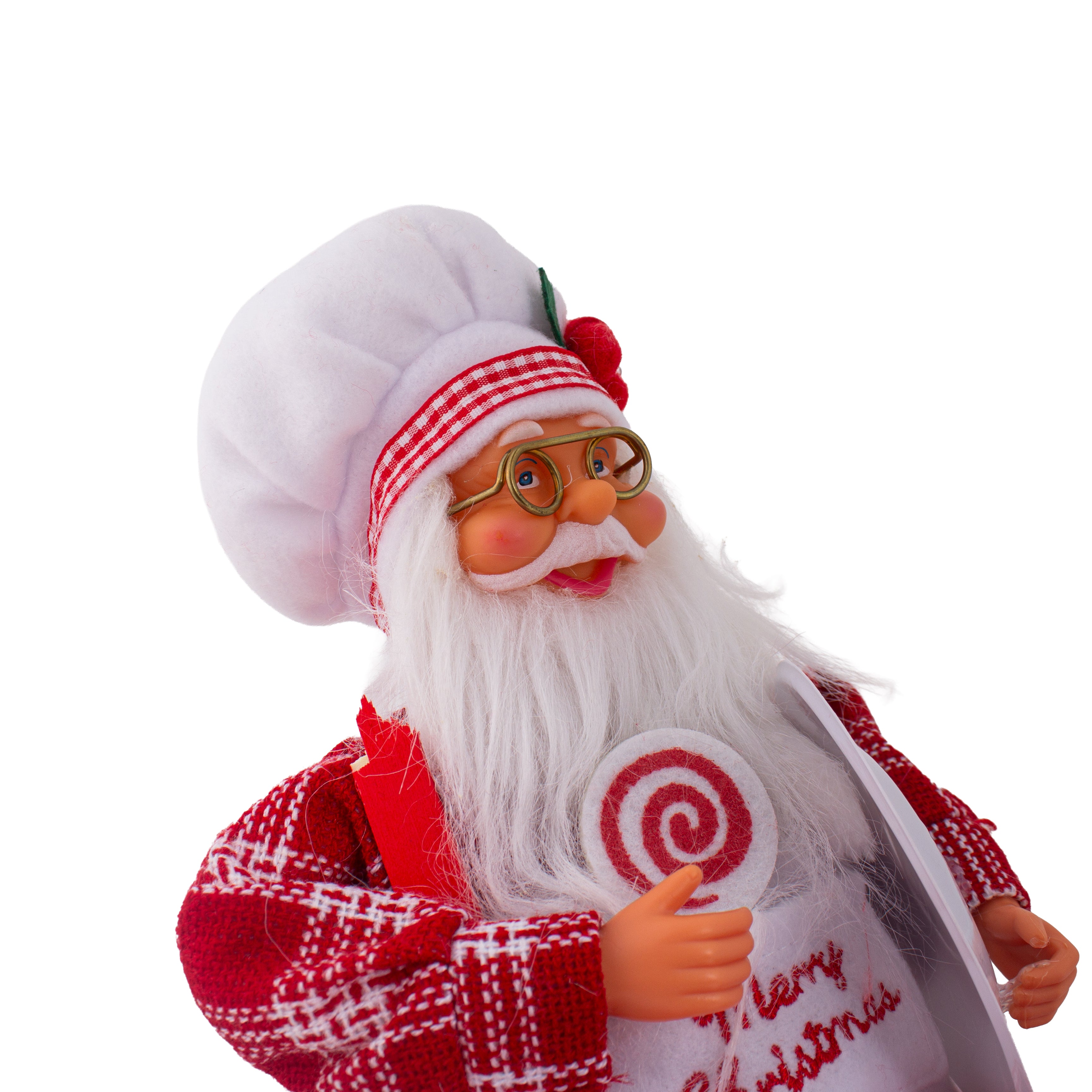 Christmas Figurine Doll Santa Claus Chef 13inch 1pc