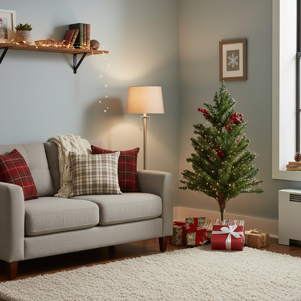 Premium Christmas Tree with Pine Cones & Red Berries 3ft (90cm) 1pc Box