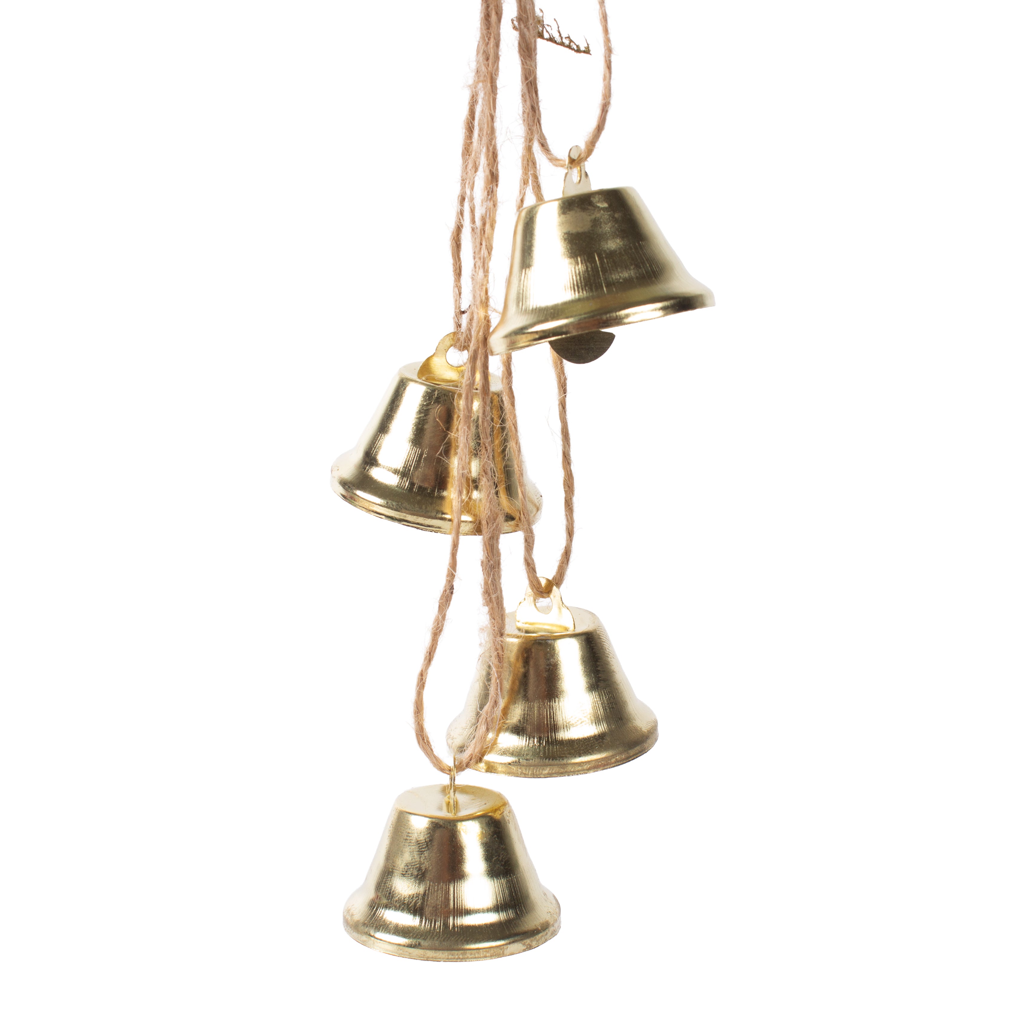 Christmas Hanging Decoration Star with 4 Jingle Bells 16inch 1pc