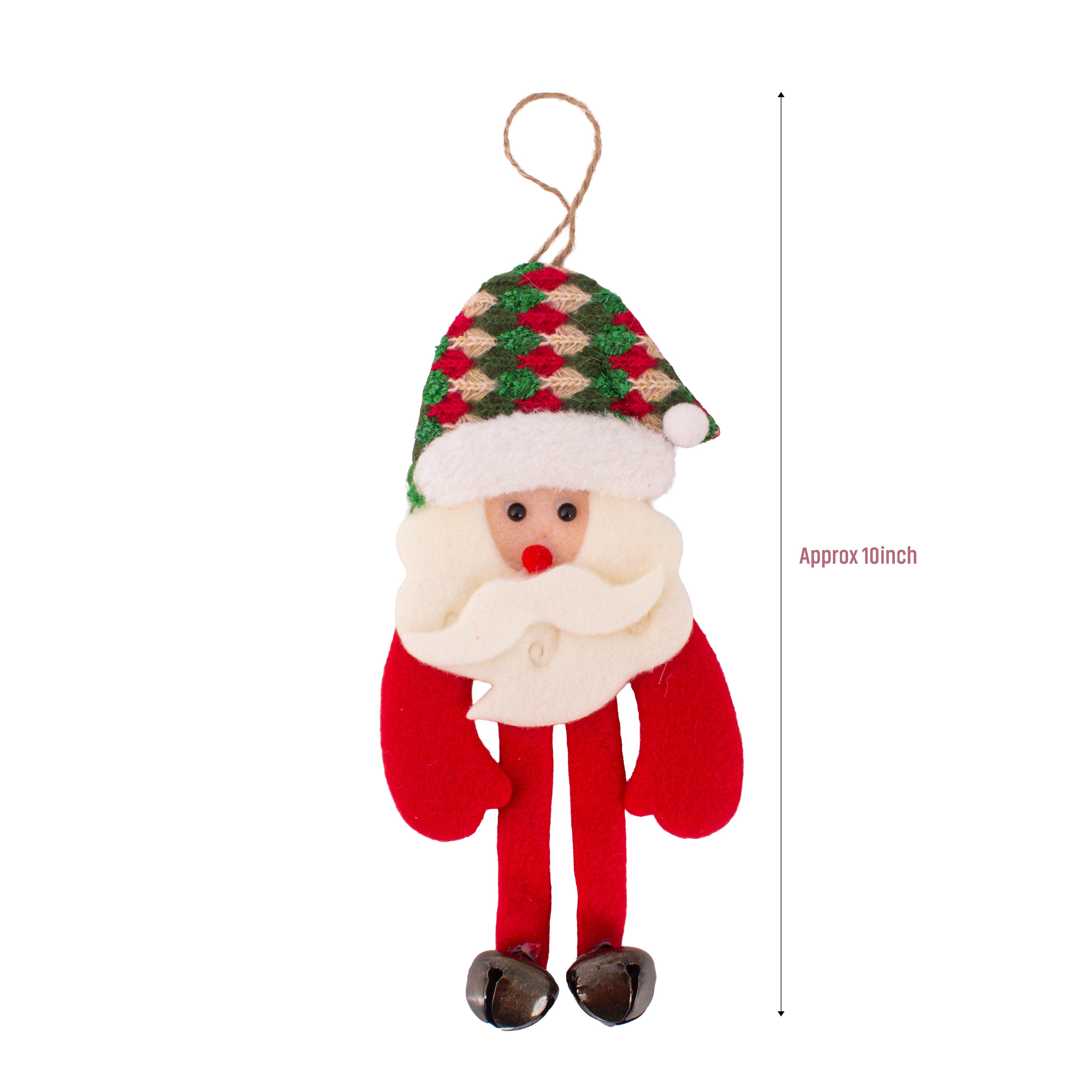 Christmas Hanging Santa 10inch 1pc